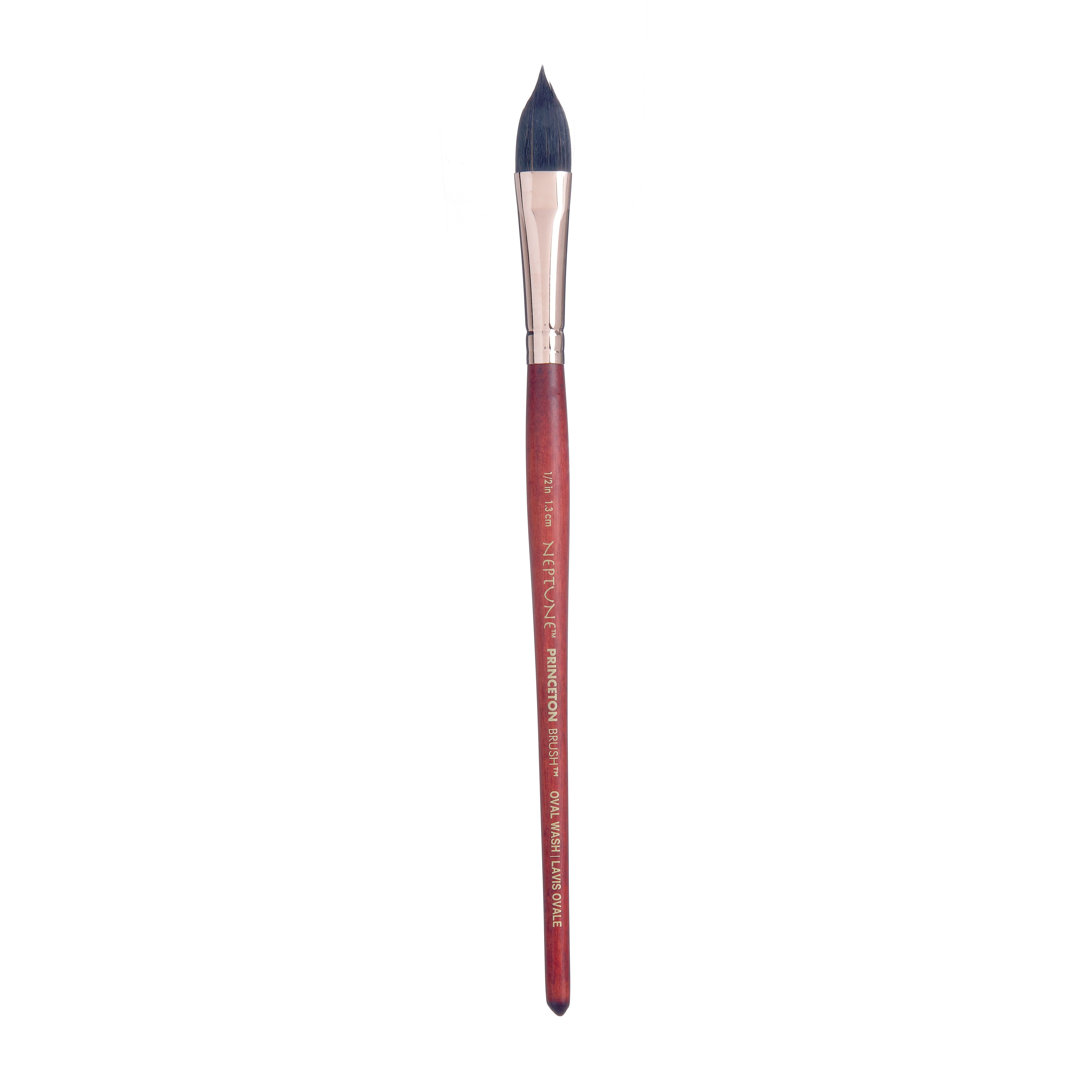 Princeton&#x2122; Neptune&#x2122; Synthetic Squirrel Oval Wash Watercolor Brush, Size 1/2