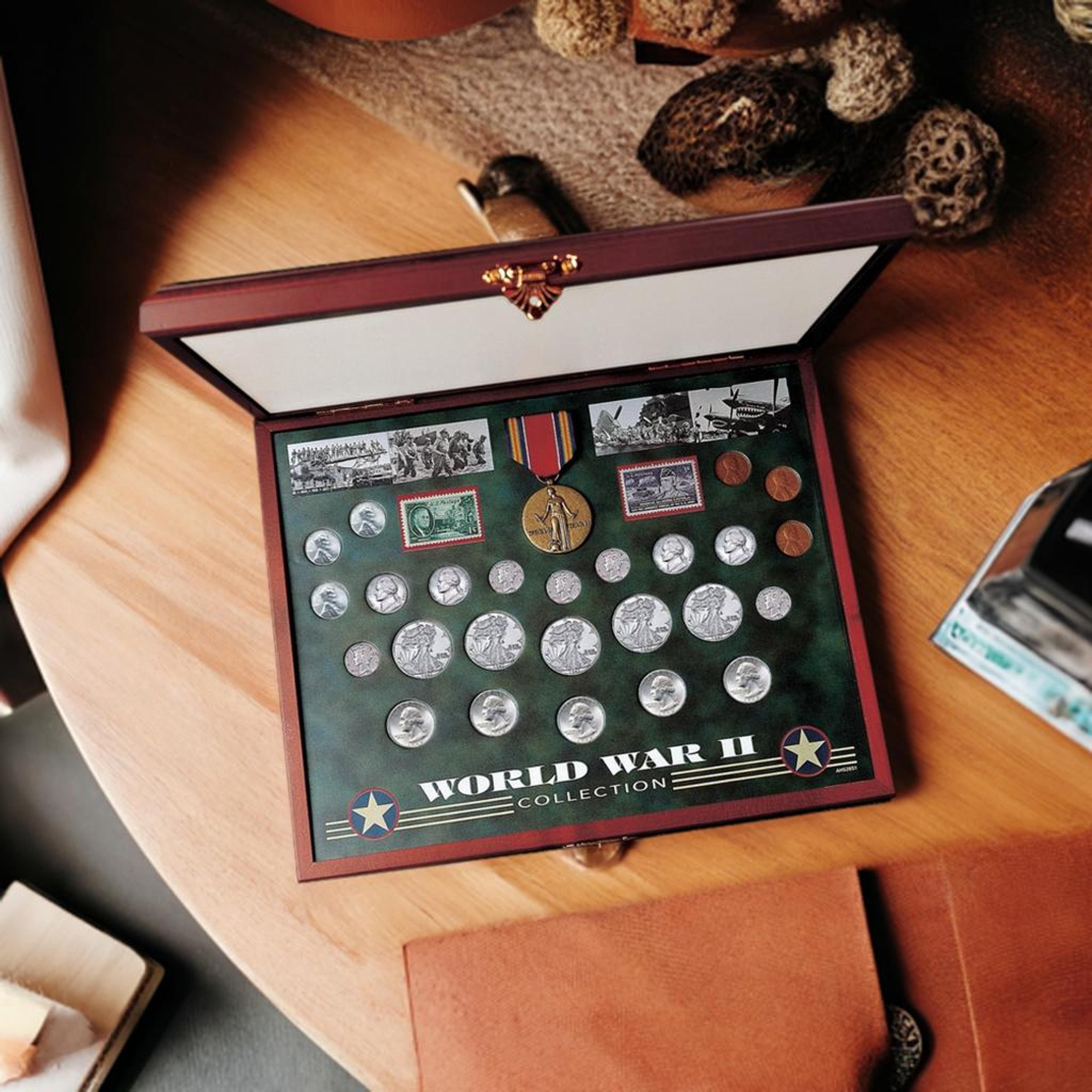 Comprehensive World War II Coin &#x26; Stamp Set