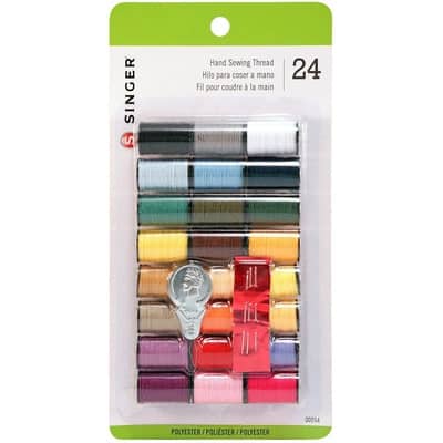 Singer Polyester Thread 10yd 24/Pkg-Assorted Colors
