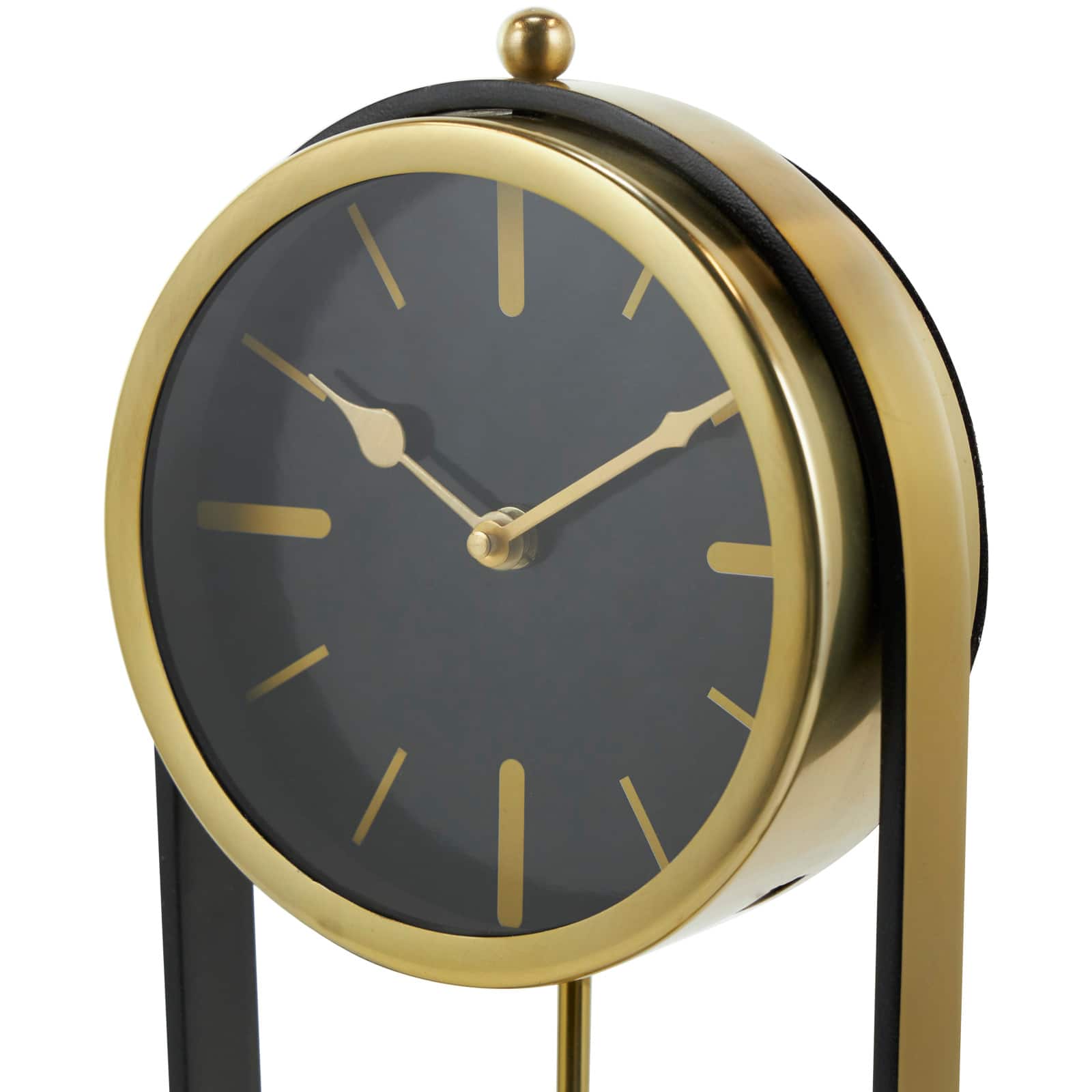 15&#x22; Gold Aluminum Tall Clock with Swinging Ball Pendulum