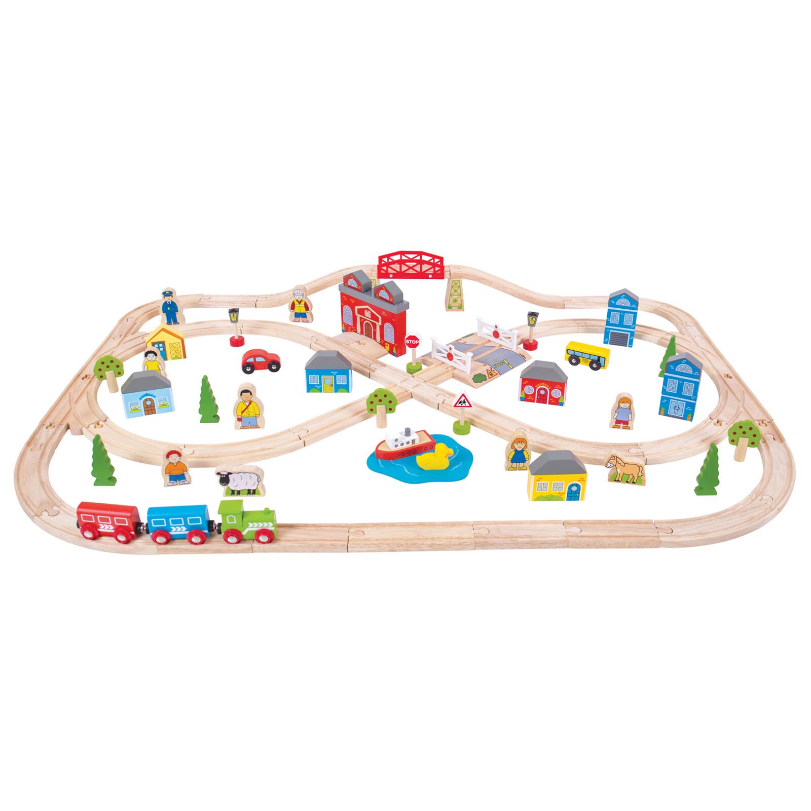 Bigjigs&#xAE; Rail Town &#x26; Country Train Set