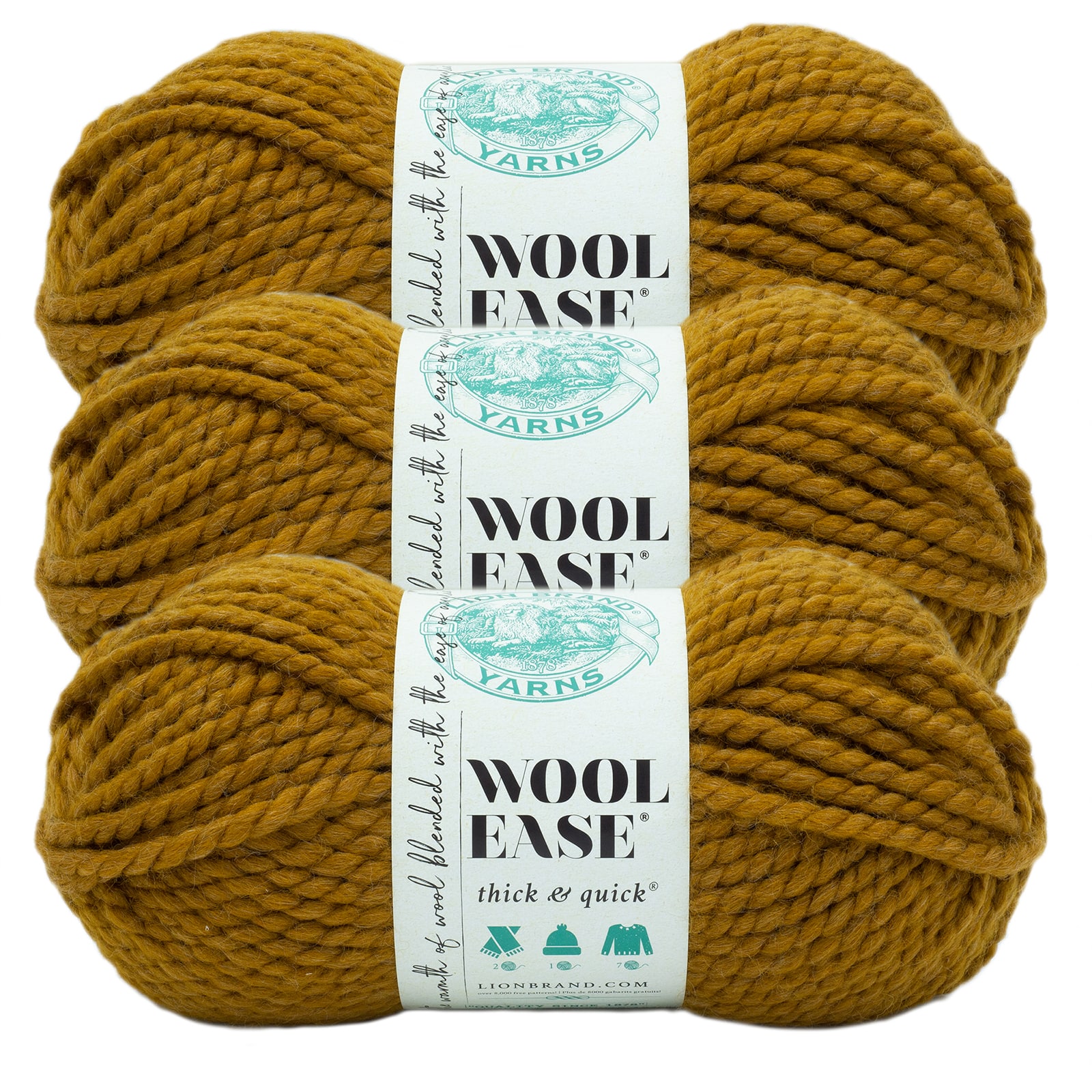 3 Pack Lion Brand® Wool-Ease Thick & Quick Yarn
