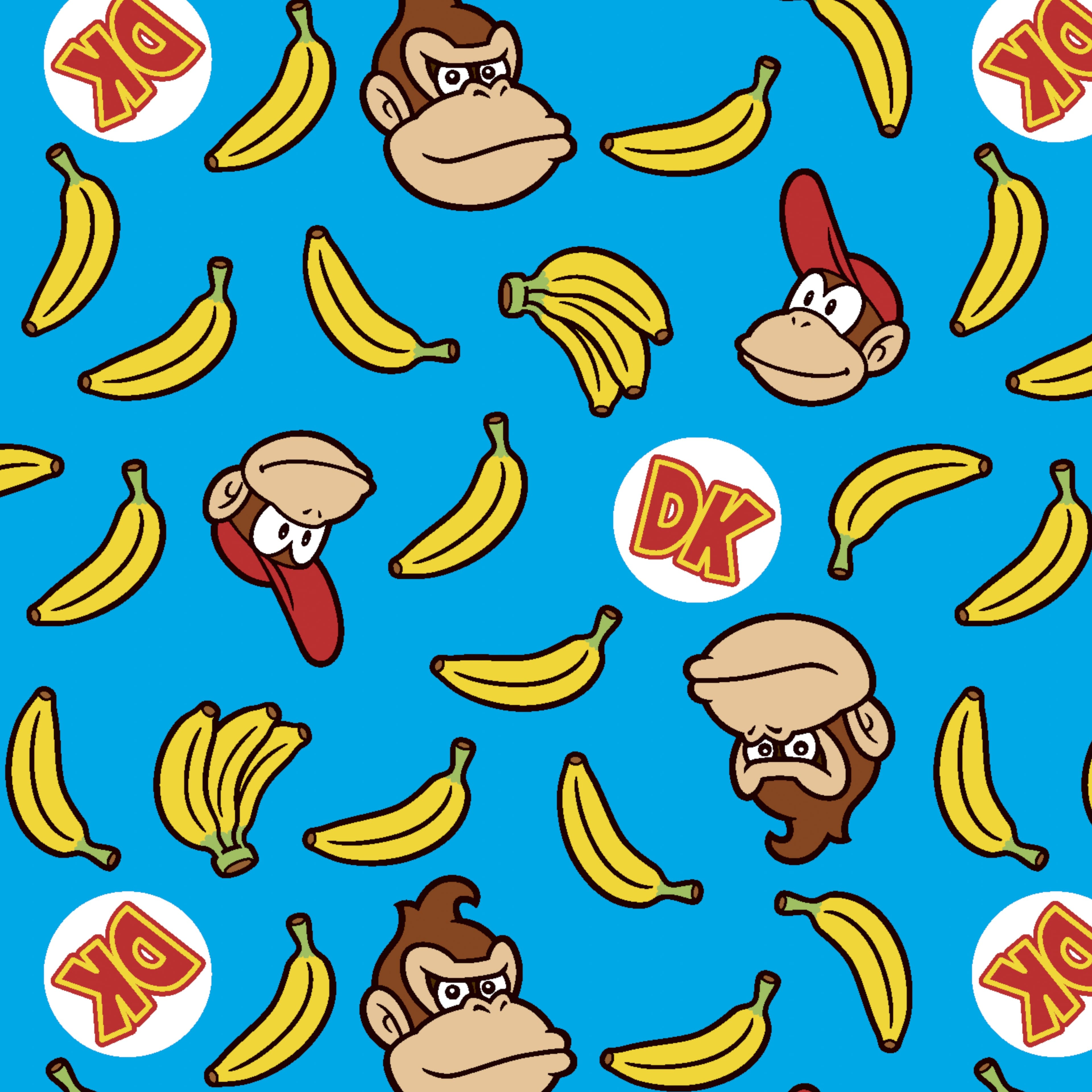 Nintendo&#xAE; Donkey Kong Banana Blue Cotton Fabric