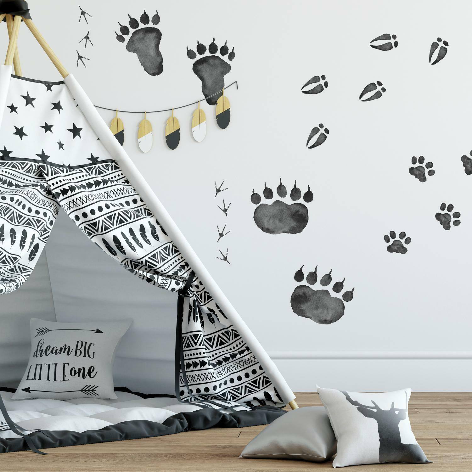 RoomMates Animal Tracks Peel & Stick Wall Decals