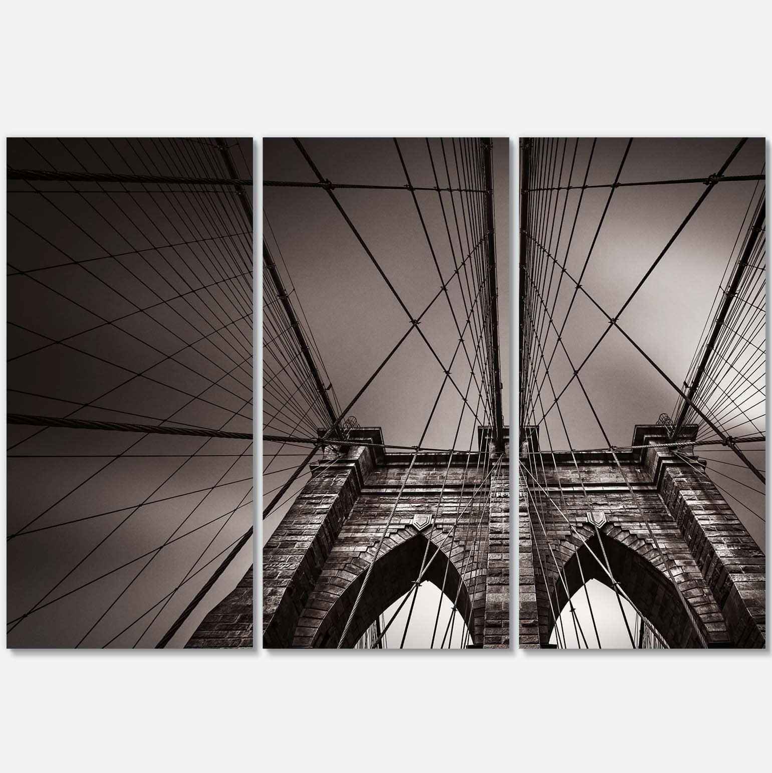 Designart - Brooklyn Bridge in NYC USA - Extra Large Canvas Art Print