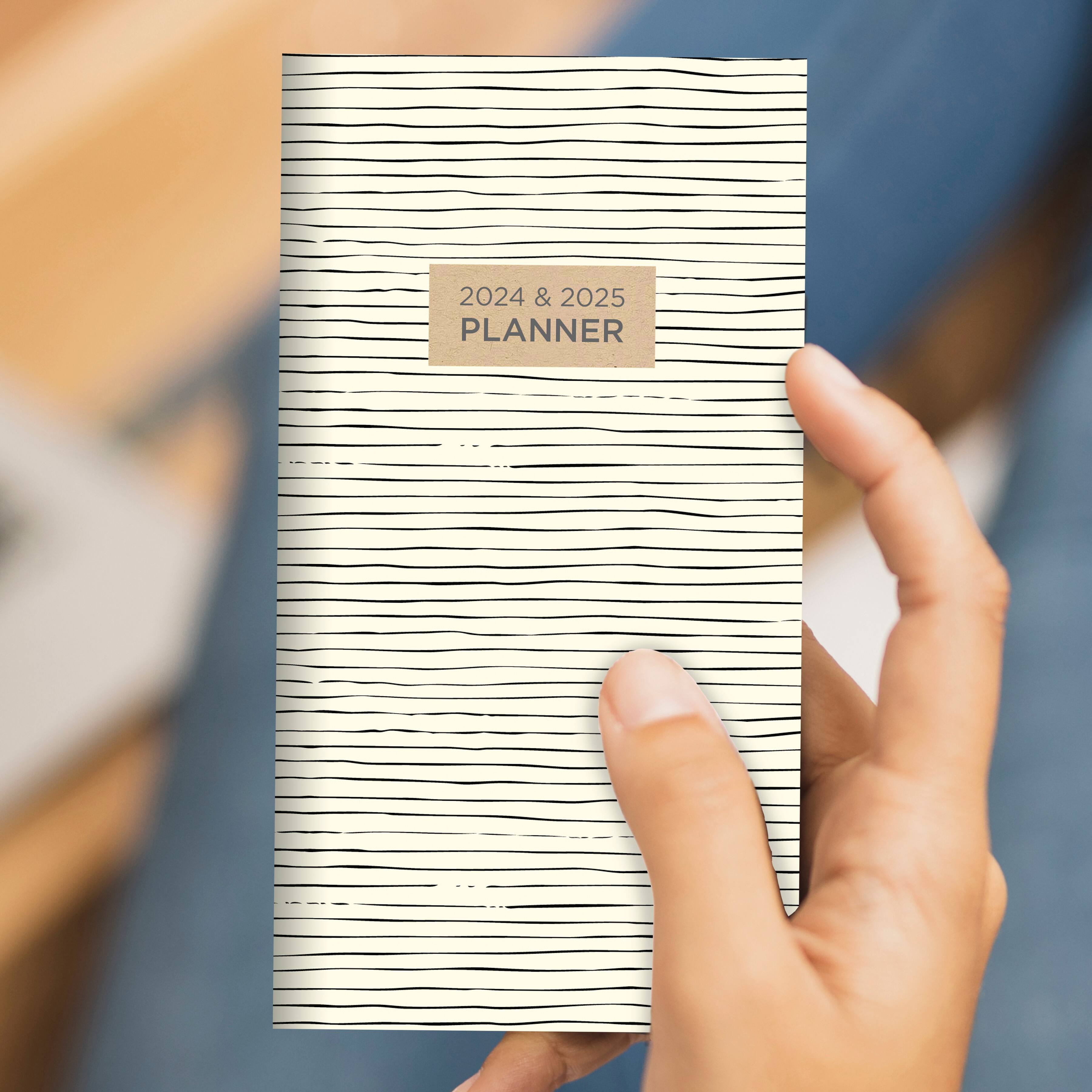 2024-2025 Sketchy Lines Monthly Pocket Planner