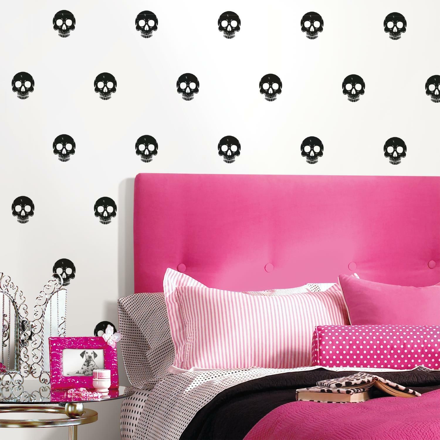 RoomMates Disney&#xAE; Cruella Glamour Skulls Peel &#x26; Stick Wallpaper