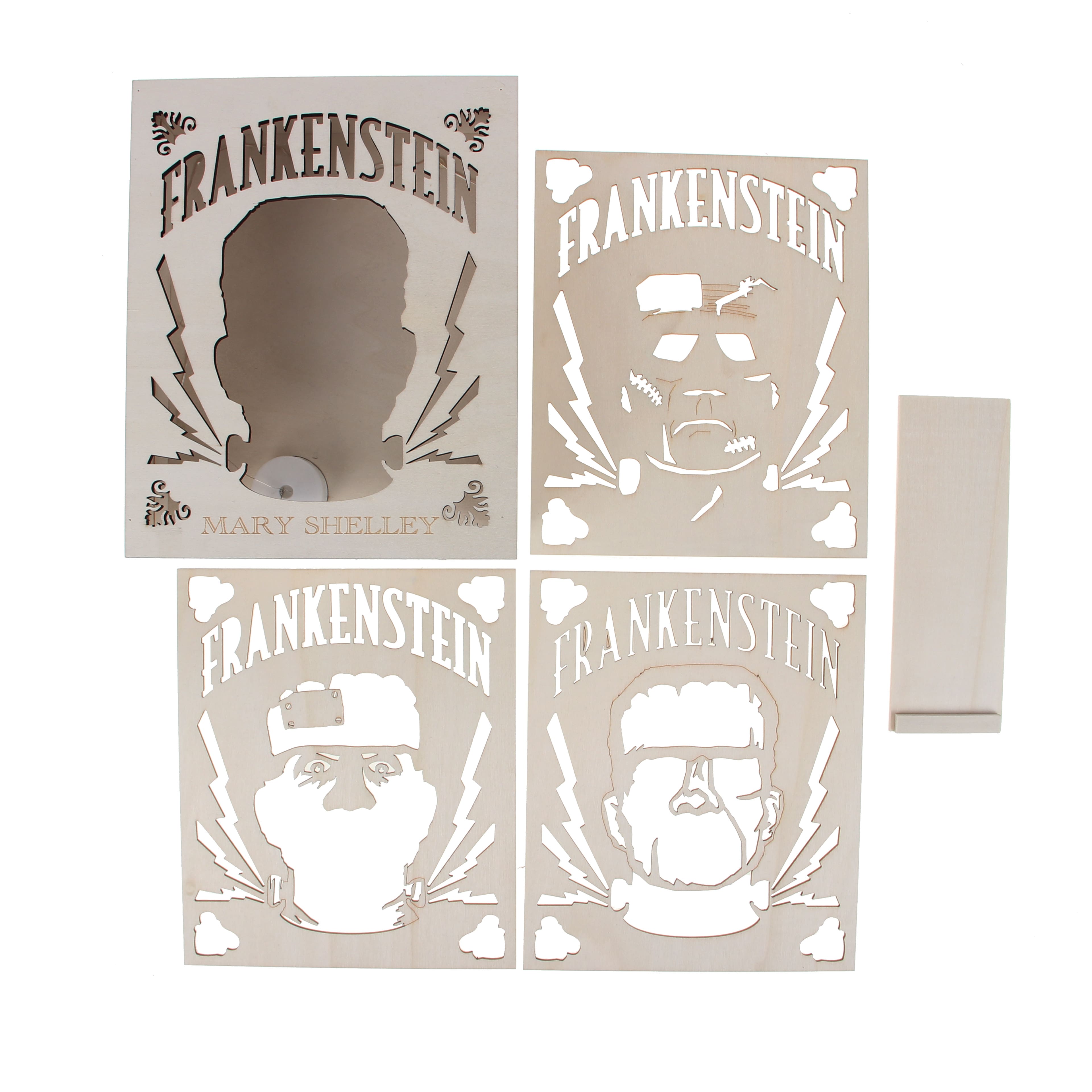 8.5&#x22; Frankenstein Book DIY LED Plywood D&#xE9;cor by Make Market&#xAE;