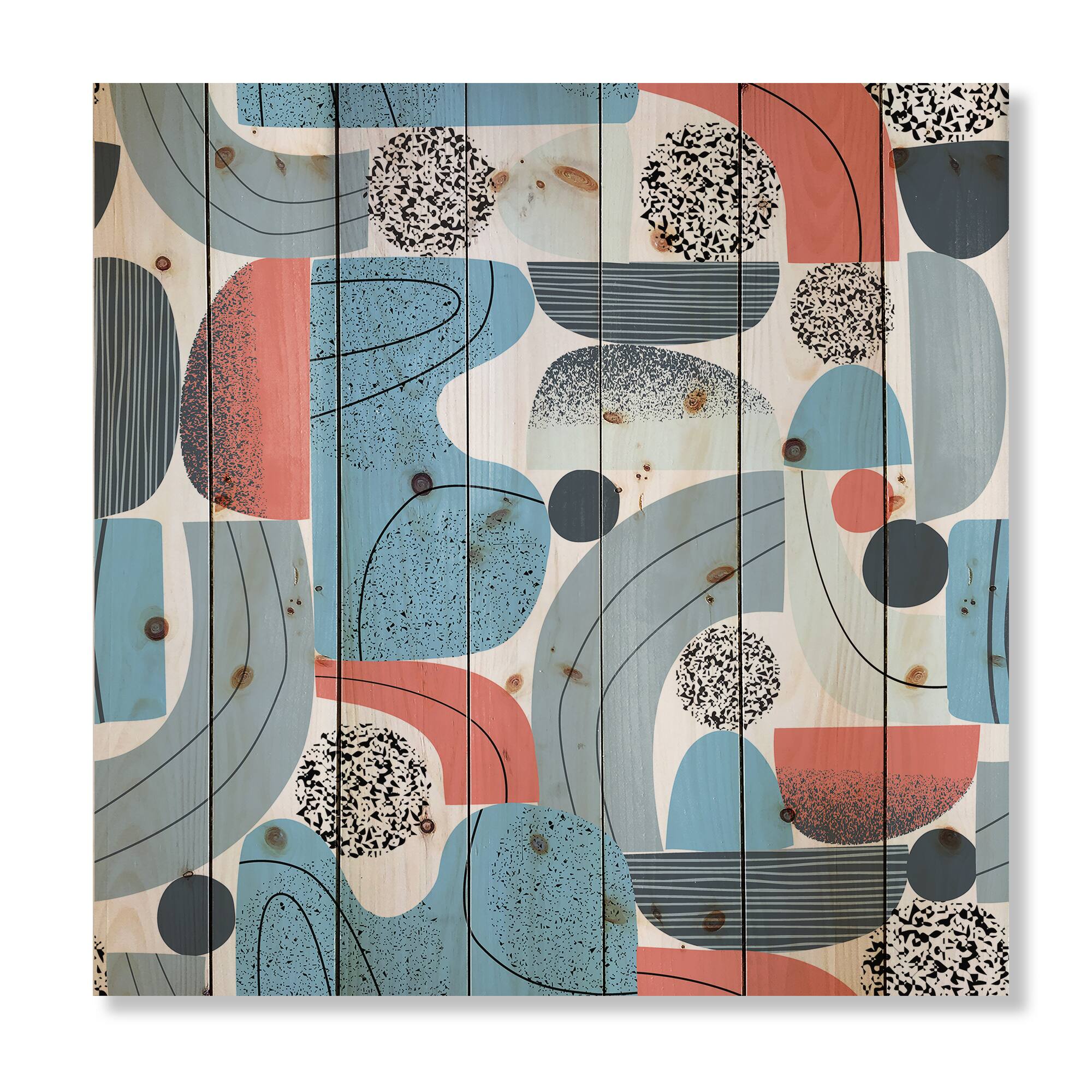 Designart - Retro Shapes With Abstract Suns and Moons II