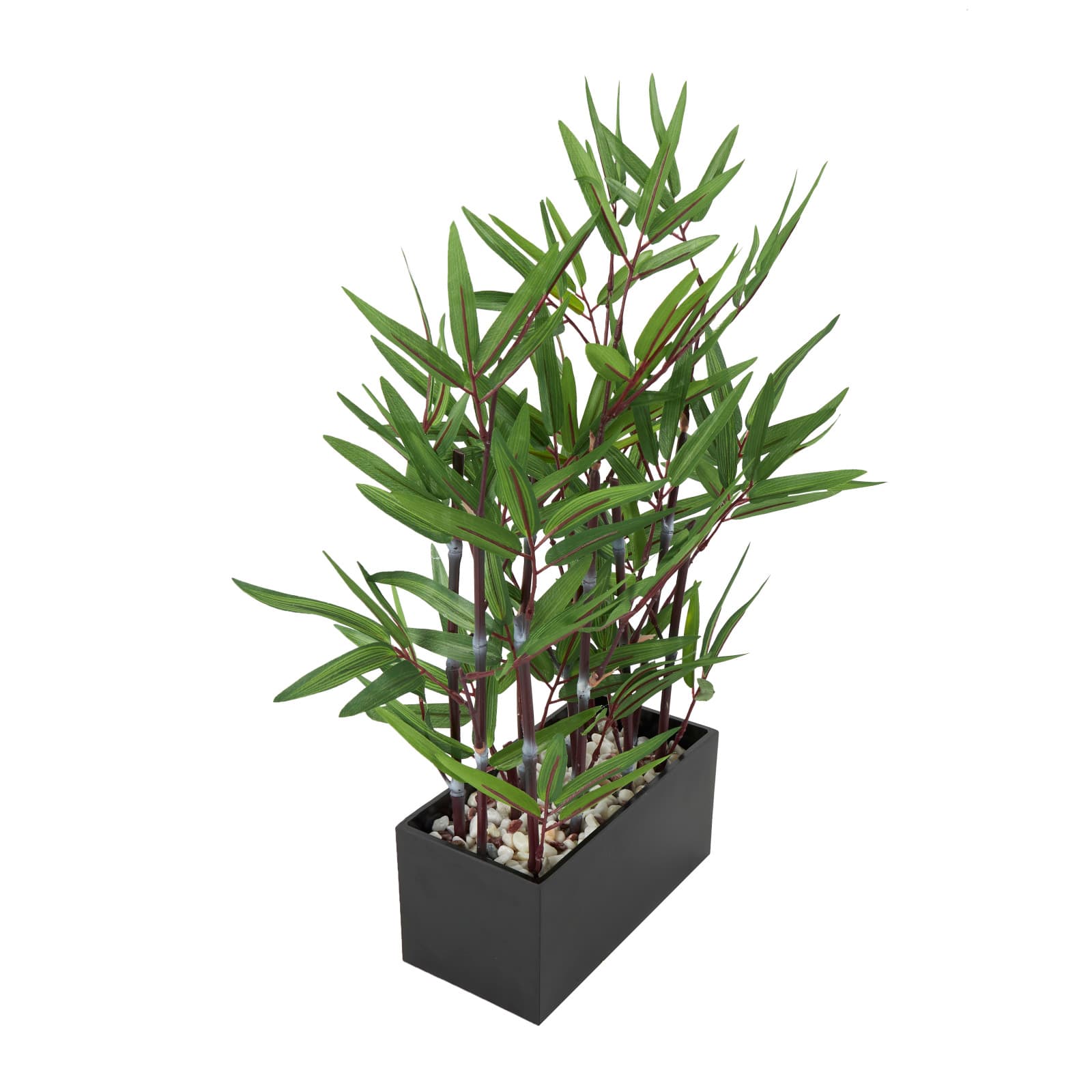 18&#x22; Green Foliage Artificial Plant with Black Pot