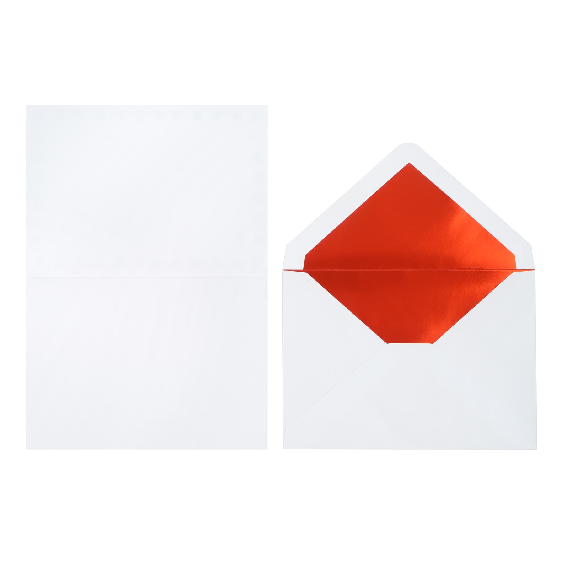 Valentine&#x27;s Day 3.5&#x22; x 4.87&#x22; Red Foil Hearts Cards &#x26; Envelopes, 24ct. by Recollections&#x2122;