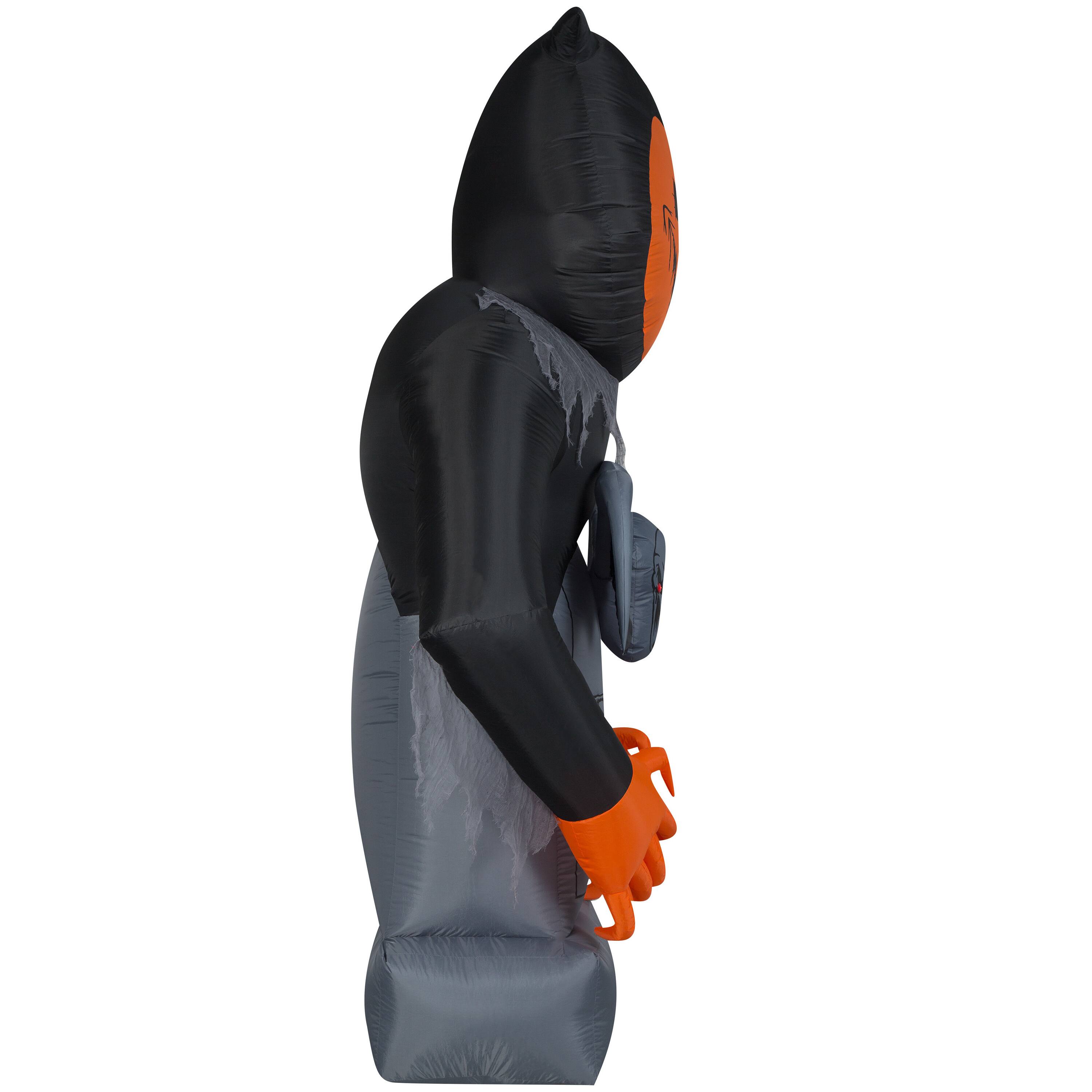 8.5ft. Lightshow Airblown® Fire & Ice Pumpkin Head Reaper