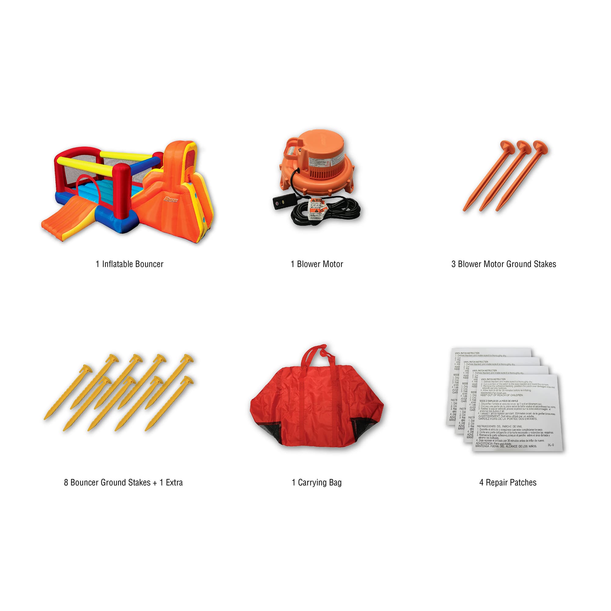 Banzai&#xAE; Inflatable Double Slide Bouncer&#x2122; Outdoor Toy