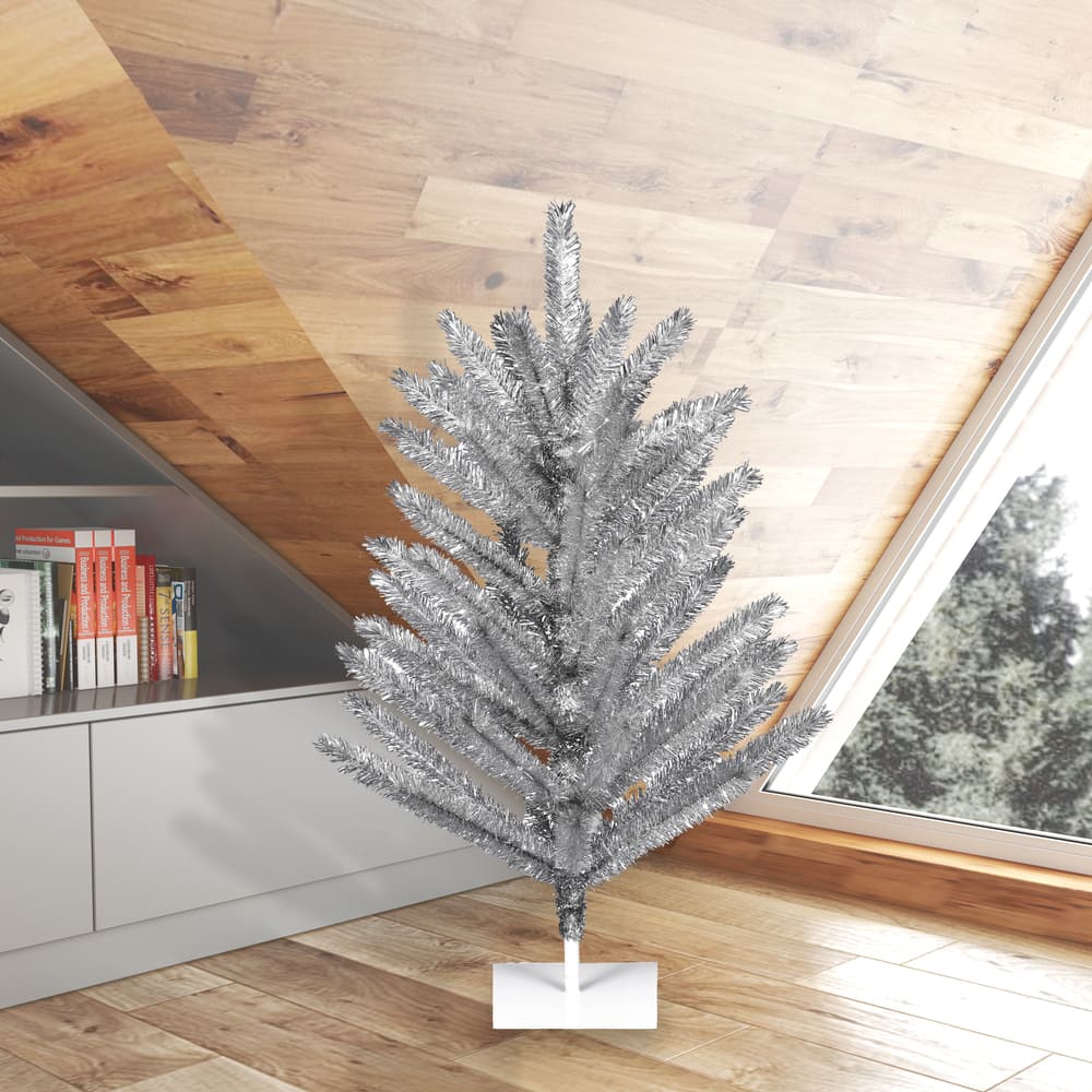 4ft. Unlit Vintage Aluminum Artificial Christmas Tree