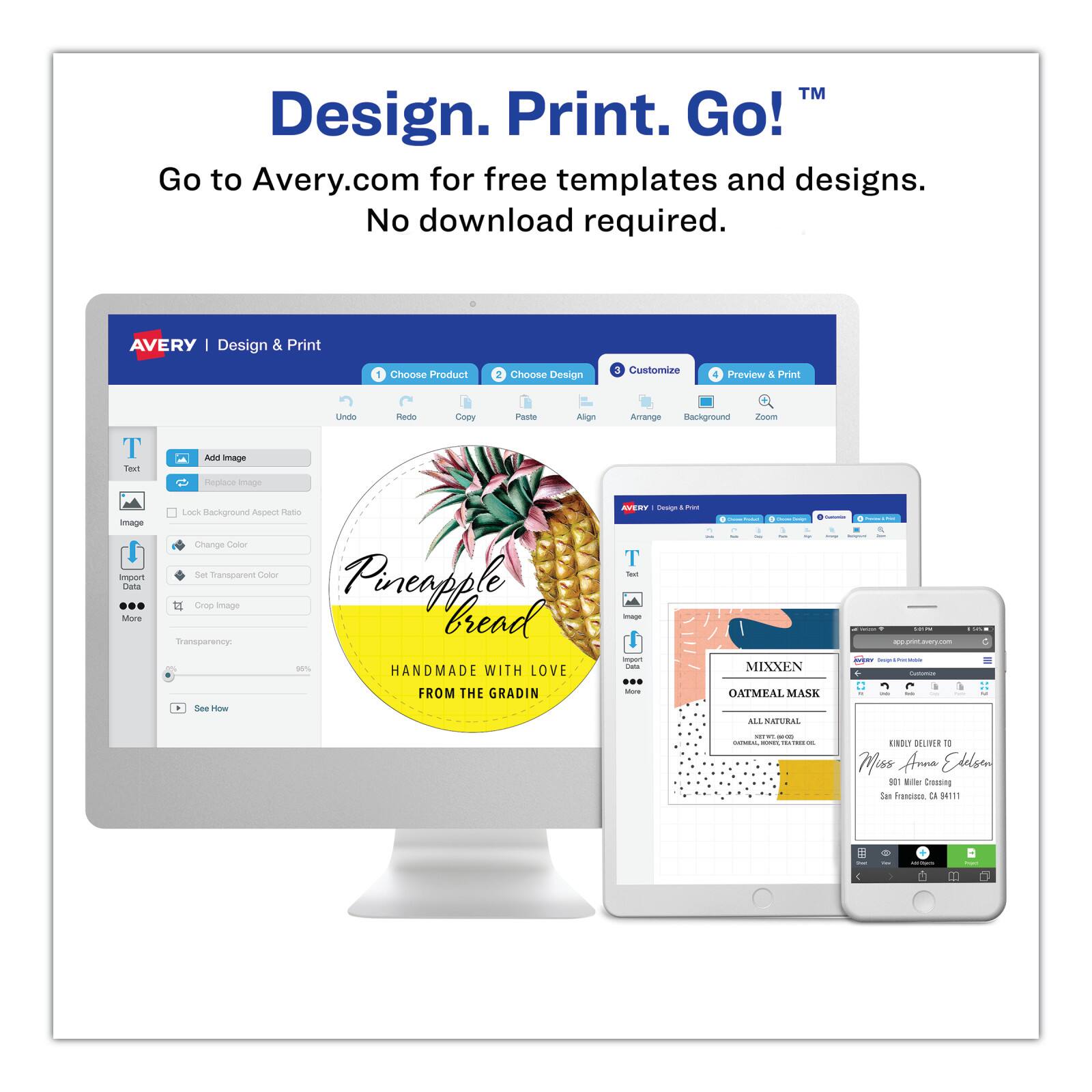 12 Packs: 400 ct. (4,800 total) Avery® 0.75