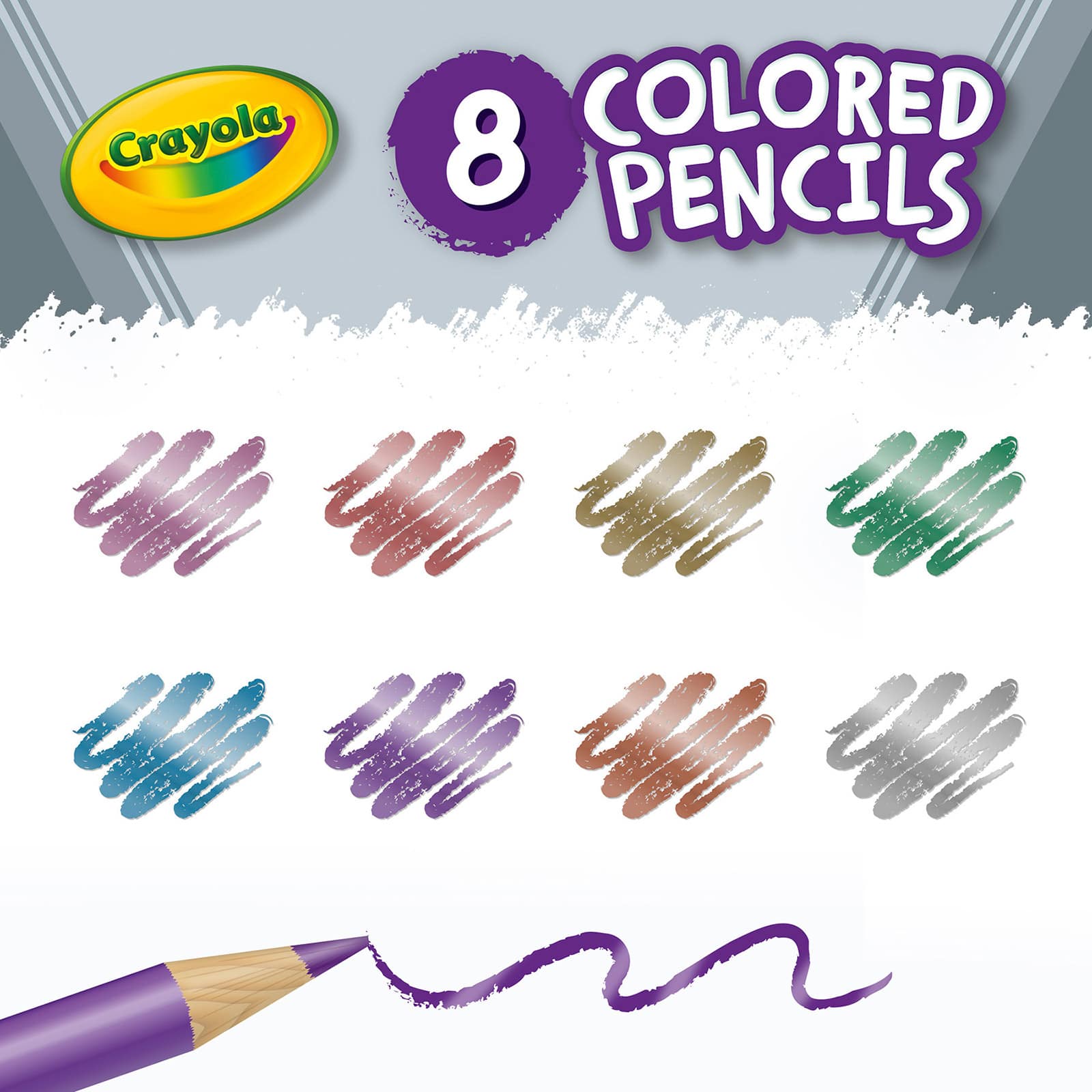 Crayola&#xAE; Metallic Colored Pencils, 6 Packs of 8