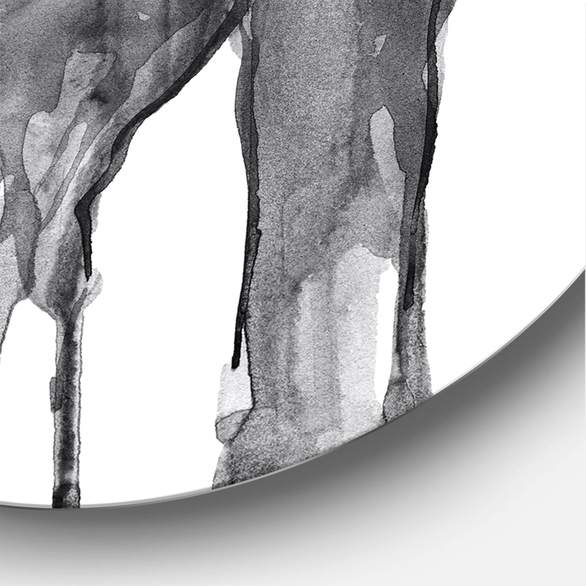 Designart - Handsome African Man Portrait On White I - Modern Metal Circle Wall Art