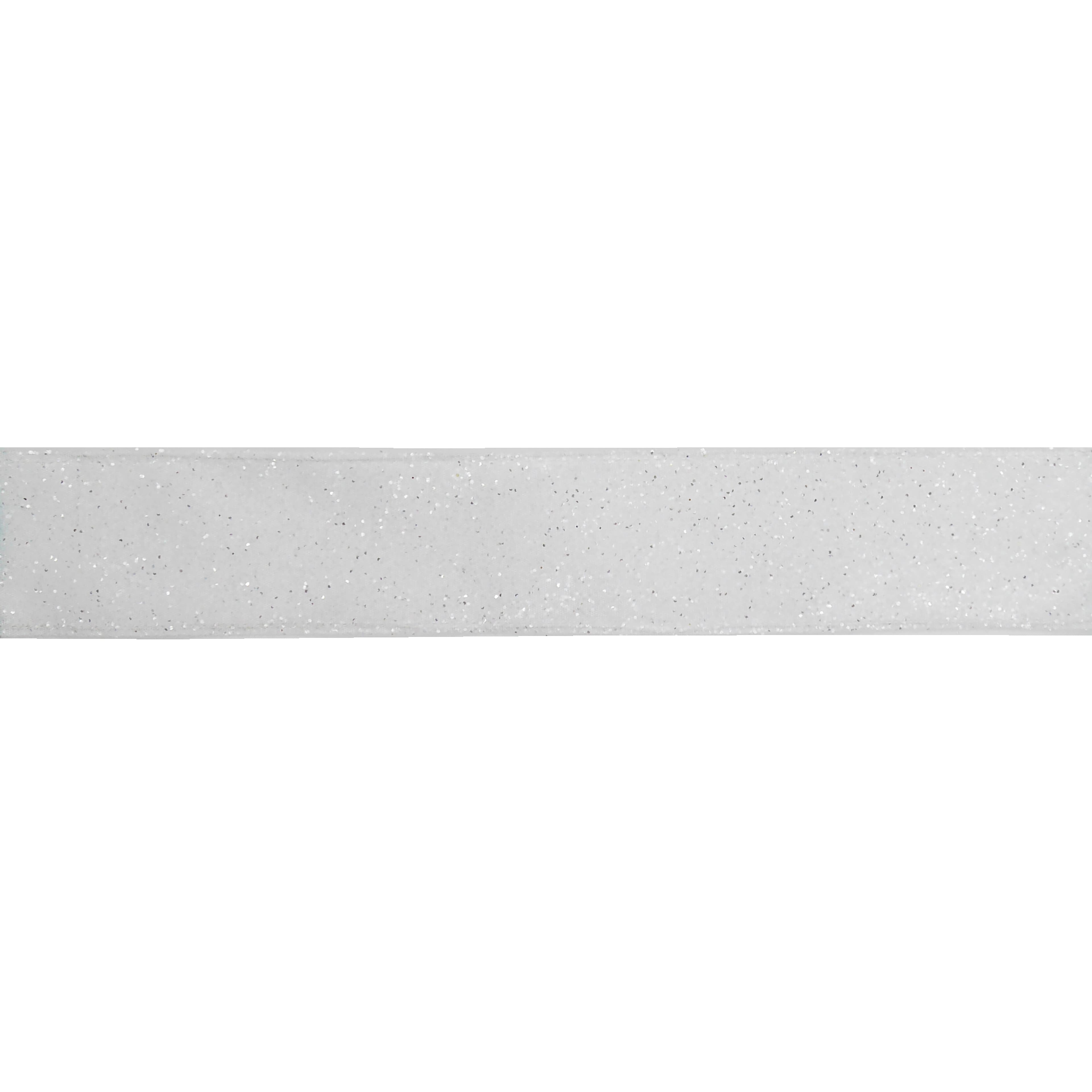 1.5&#x22; x 30ft.  White Glitter Taffeta Wired Ribbon by Celebrate It&#xAE;