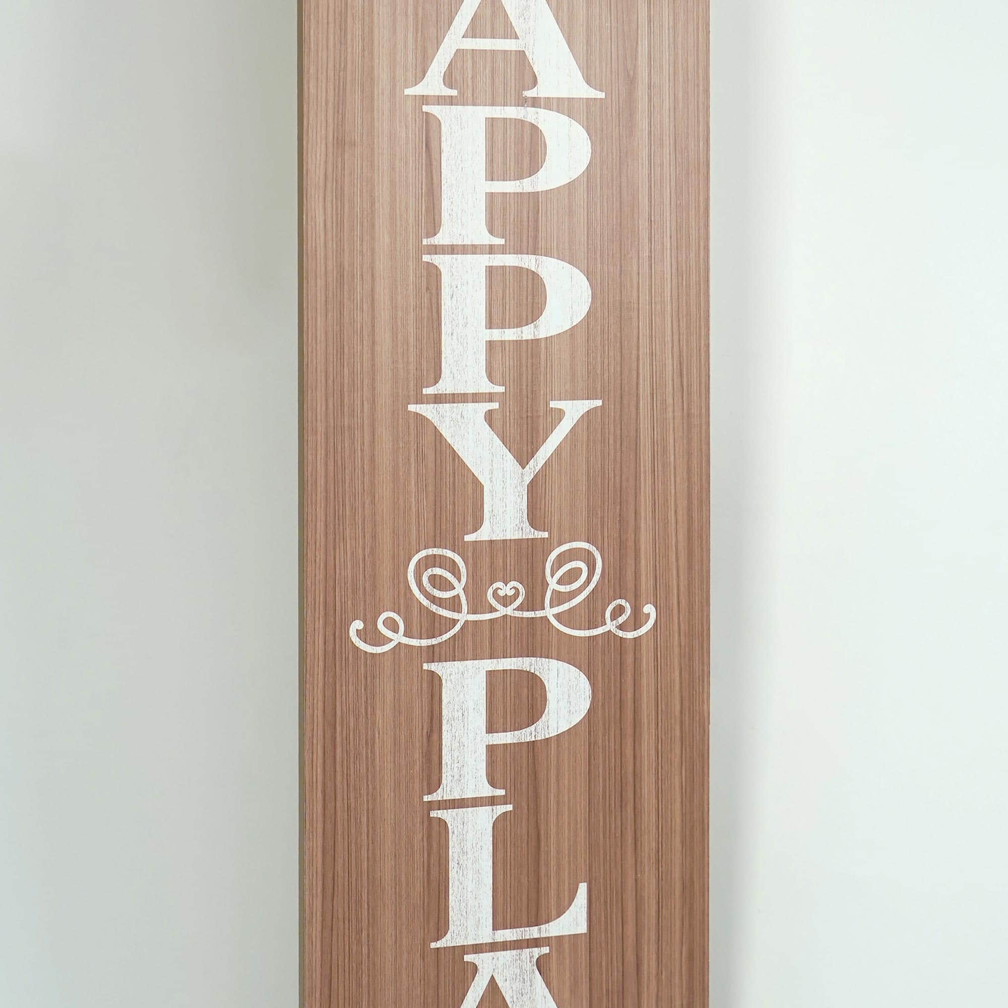 American Art Décor™ 47.25" Happy Place Nut House Double-Sided Hanging & Leaning Wall Sign