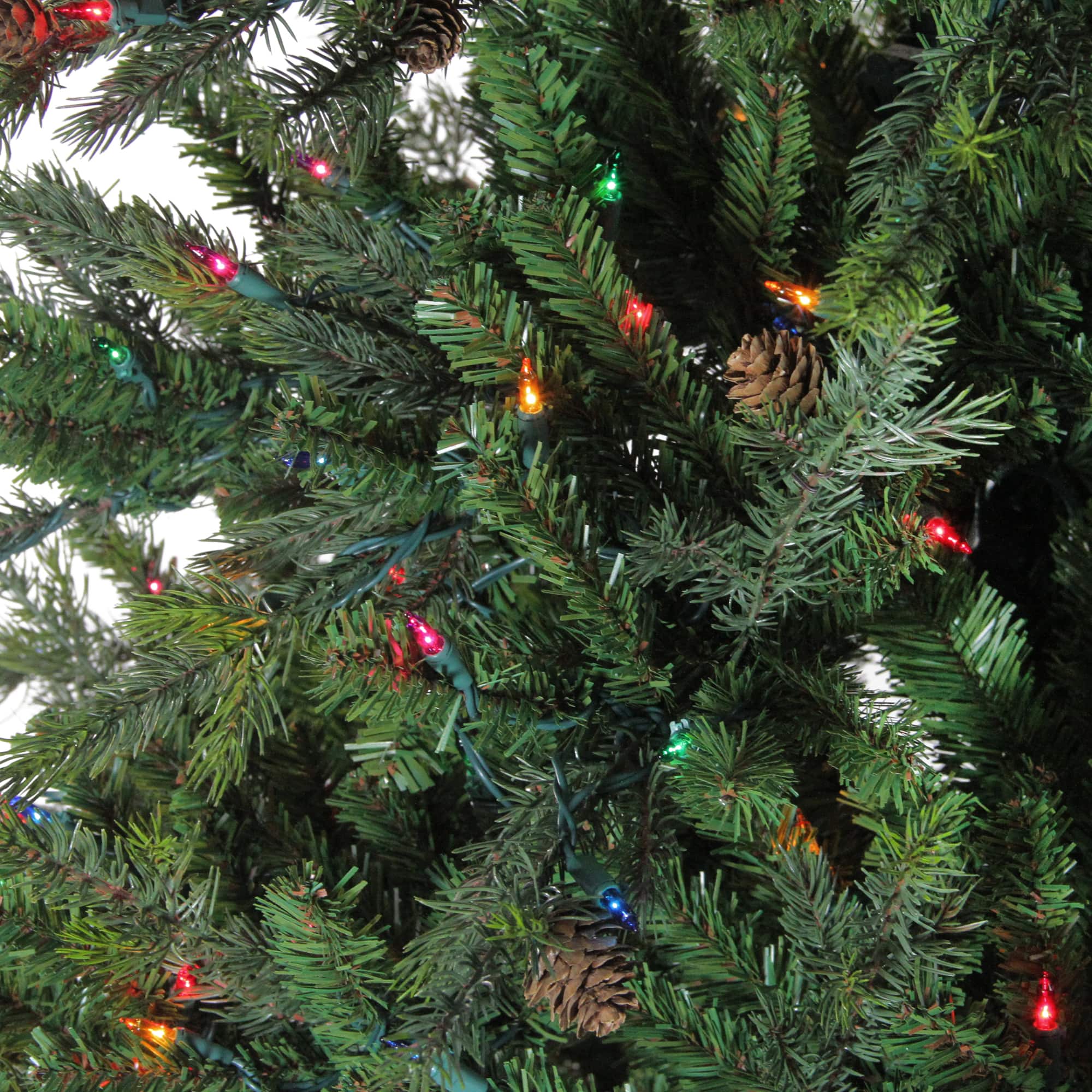 7.5ft. Pre-Lit Real Touch&#x2122; Hunter Fir Artificial Christmas Tree, Multicolor Lights