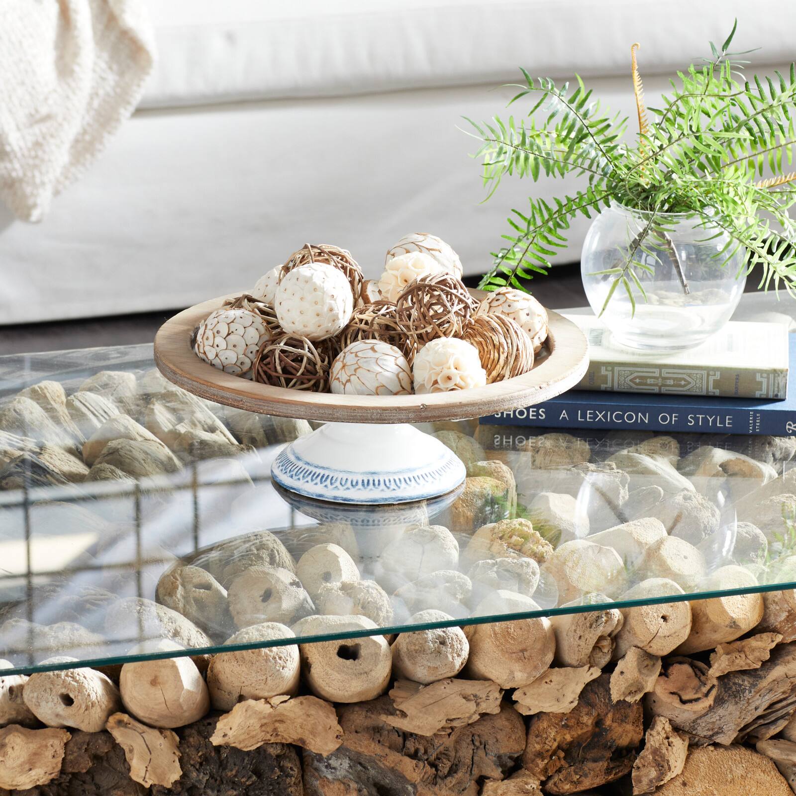 3&#x22; Natural Dried Floral Vase Filler Orb Set