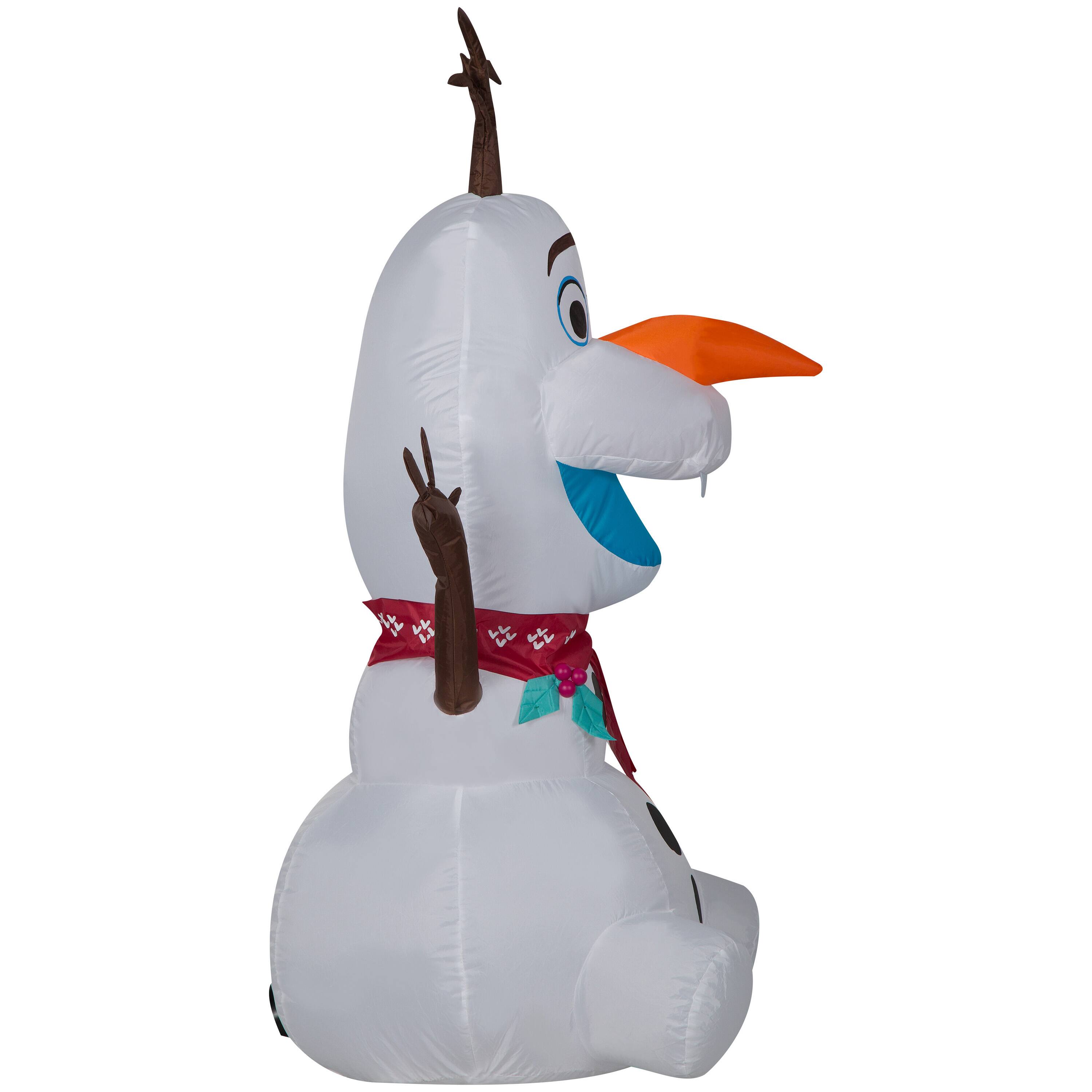 4ft. Airblown® Inflatable Olaf with Red Scarf | Michaels