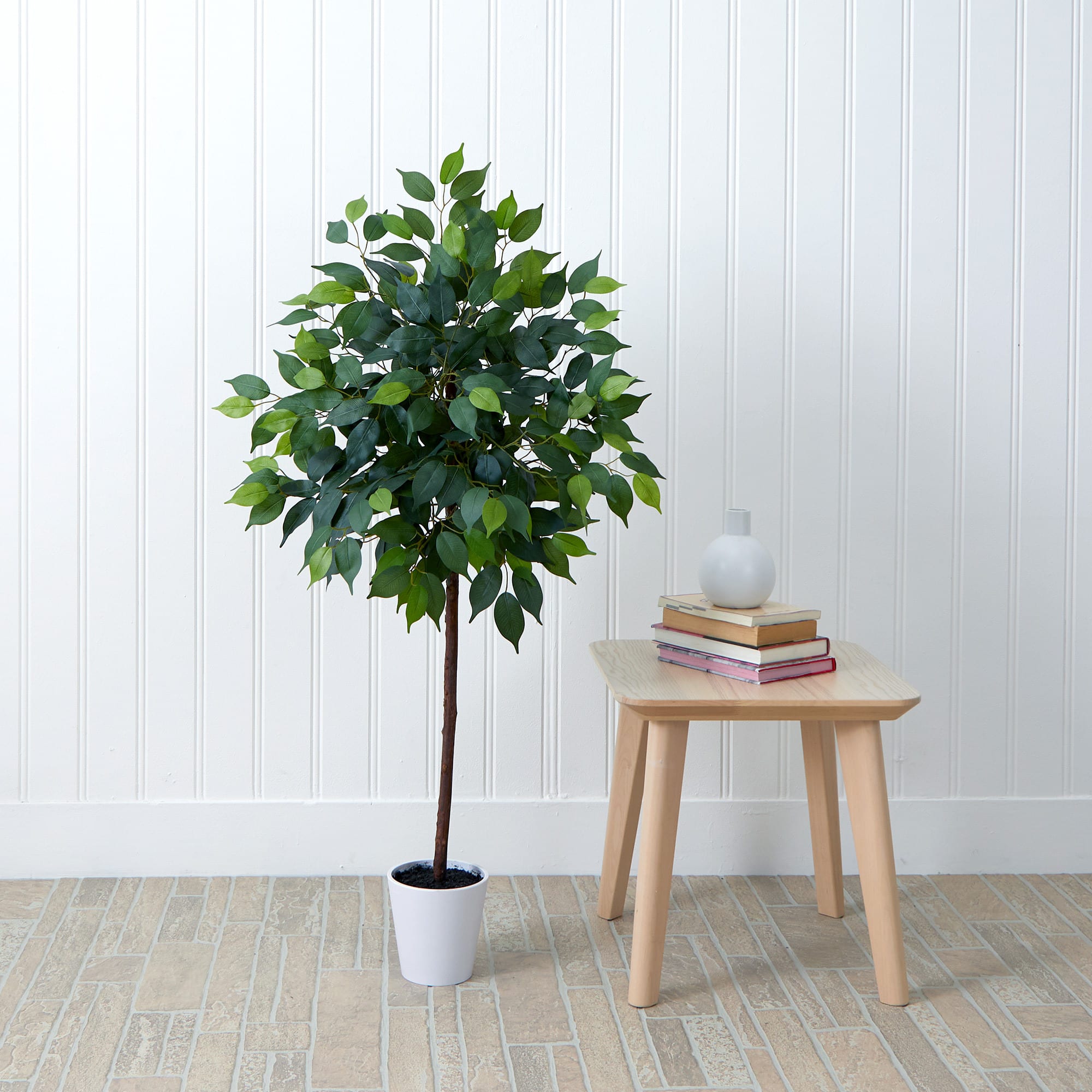 4ft. Artificial Ficus Tree with Decorative Planter