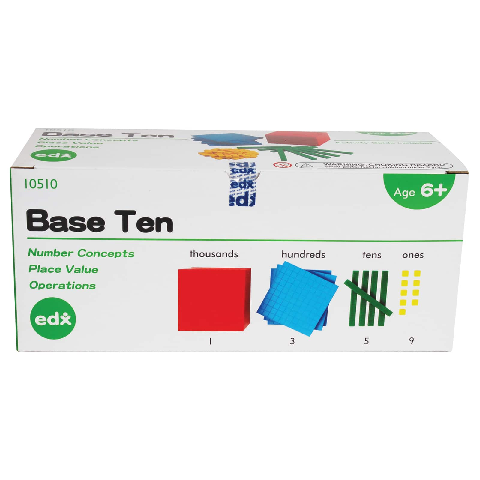 Edx Education&#xAE; Four Color Plastic Base Ten Set