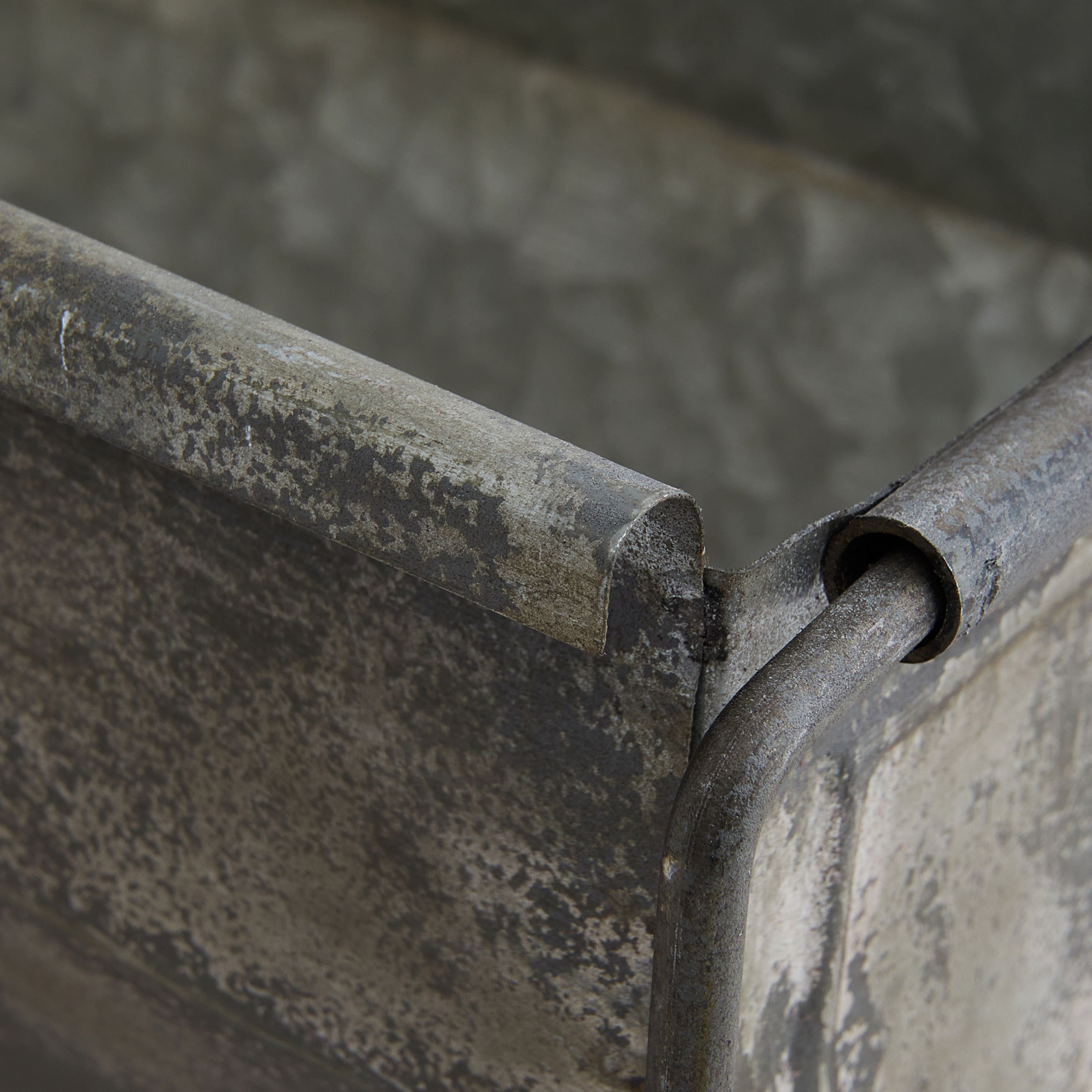 Hello Honey® Distressed Metal Trough Container