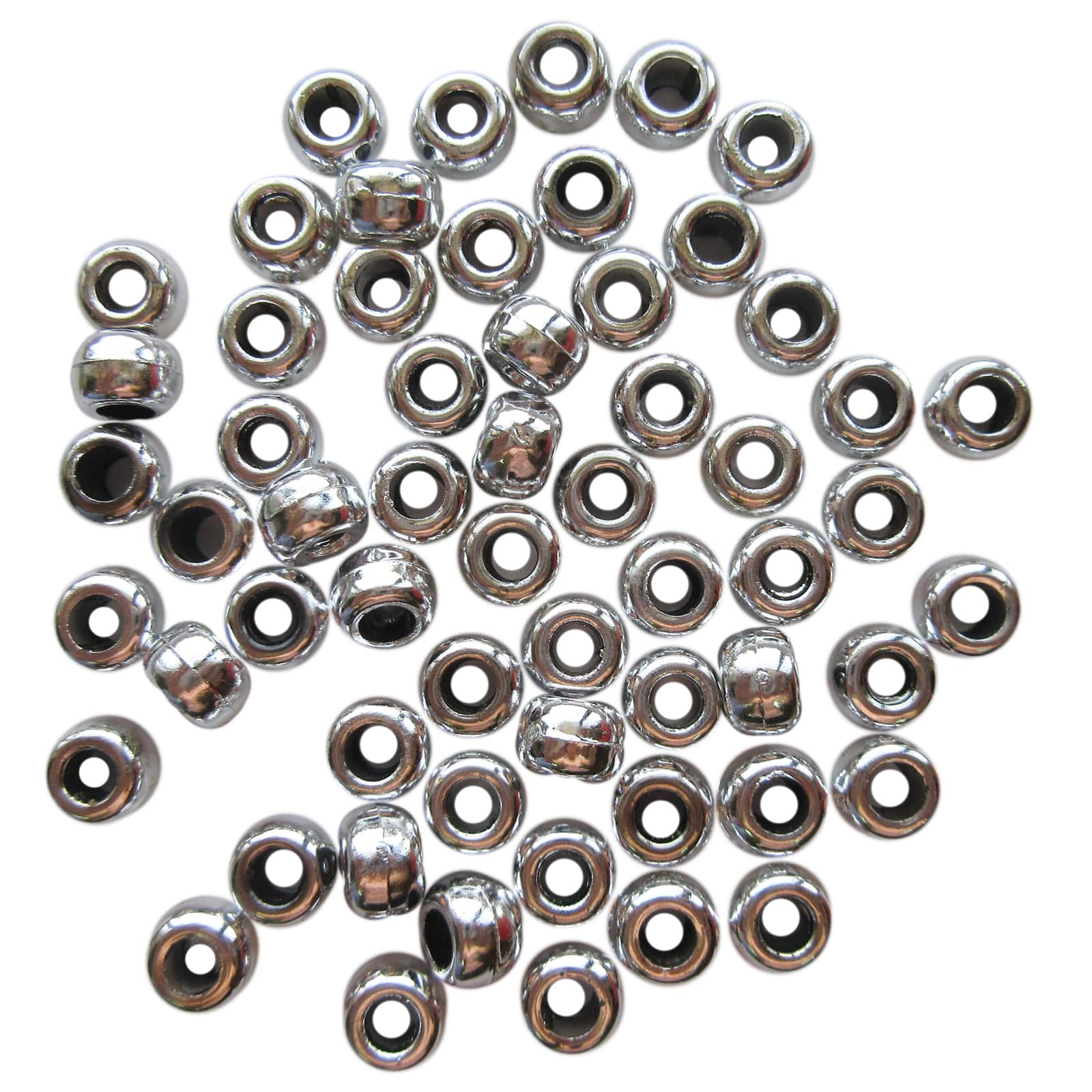 12 Packs: 280 ct. (3,360 total) Metallic Pony Beads by Creatology™, 6mm x 9mm