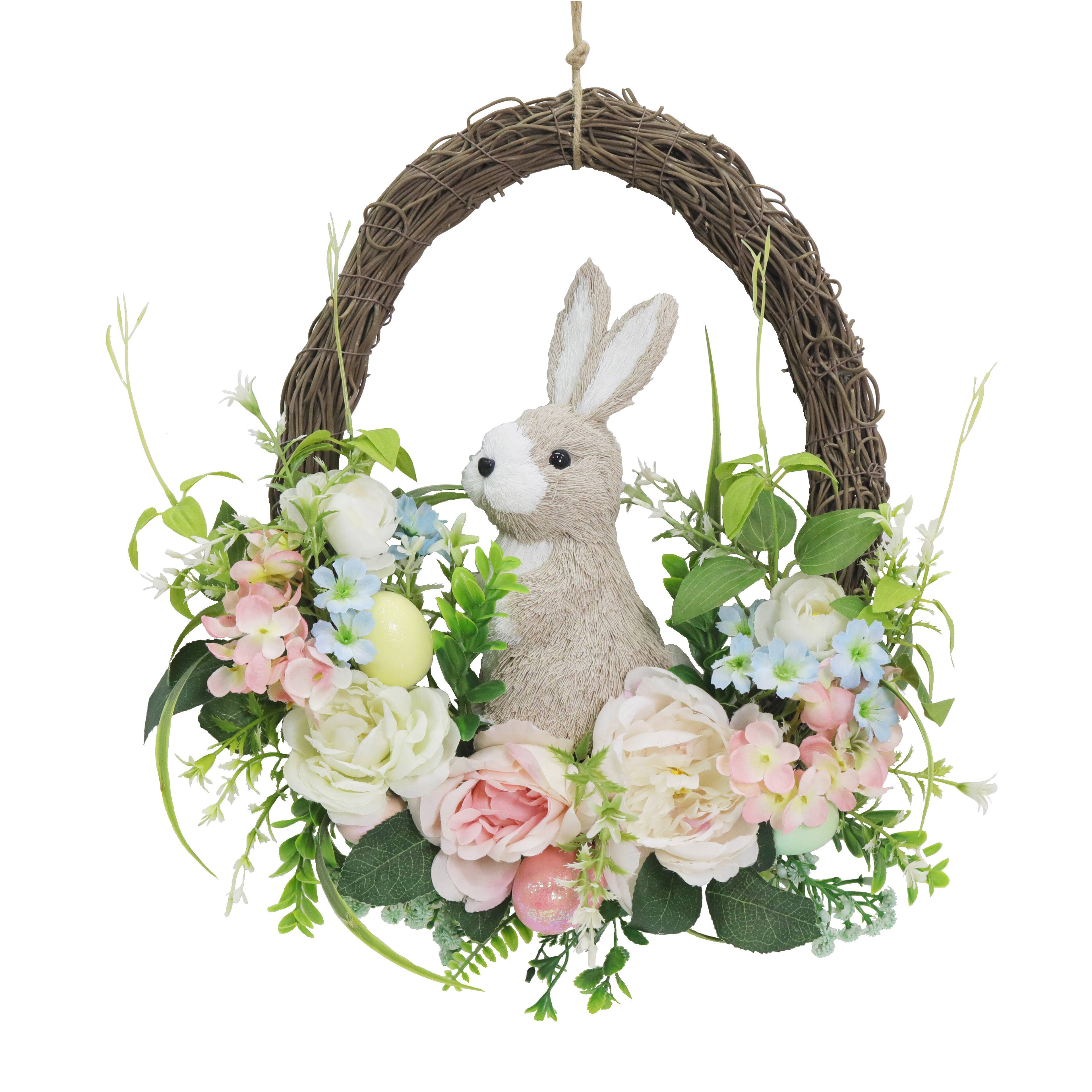 17&#x22; Bunny Floral Wreath by Ashland&#xAE;