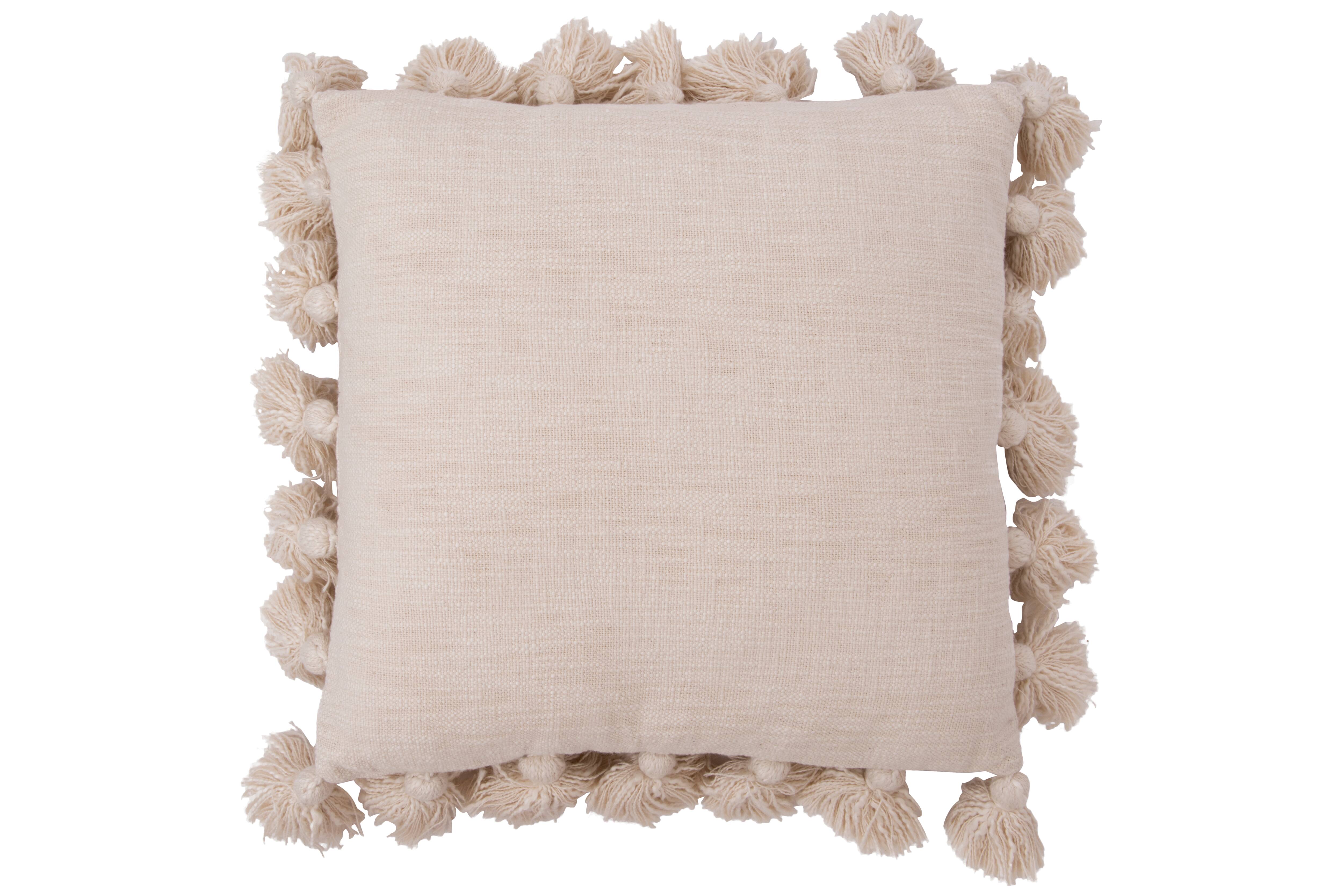 Hello Honey® Woven Cotton Slub Pillow with Tassels