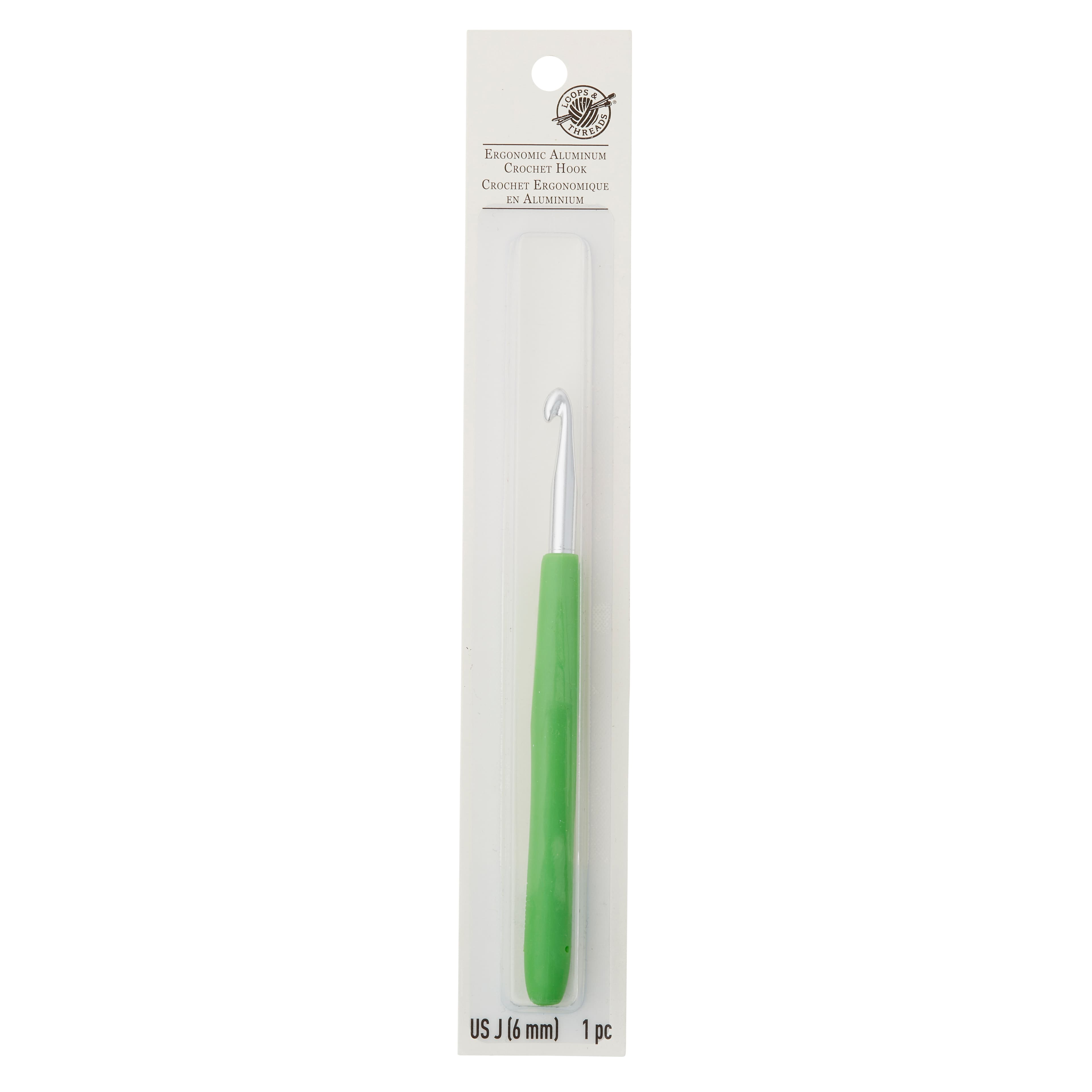 Ergonomic Aluminum Crochet Hook by Loops & Threads®