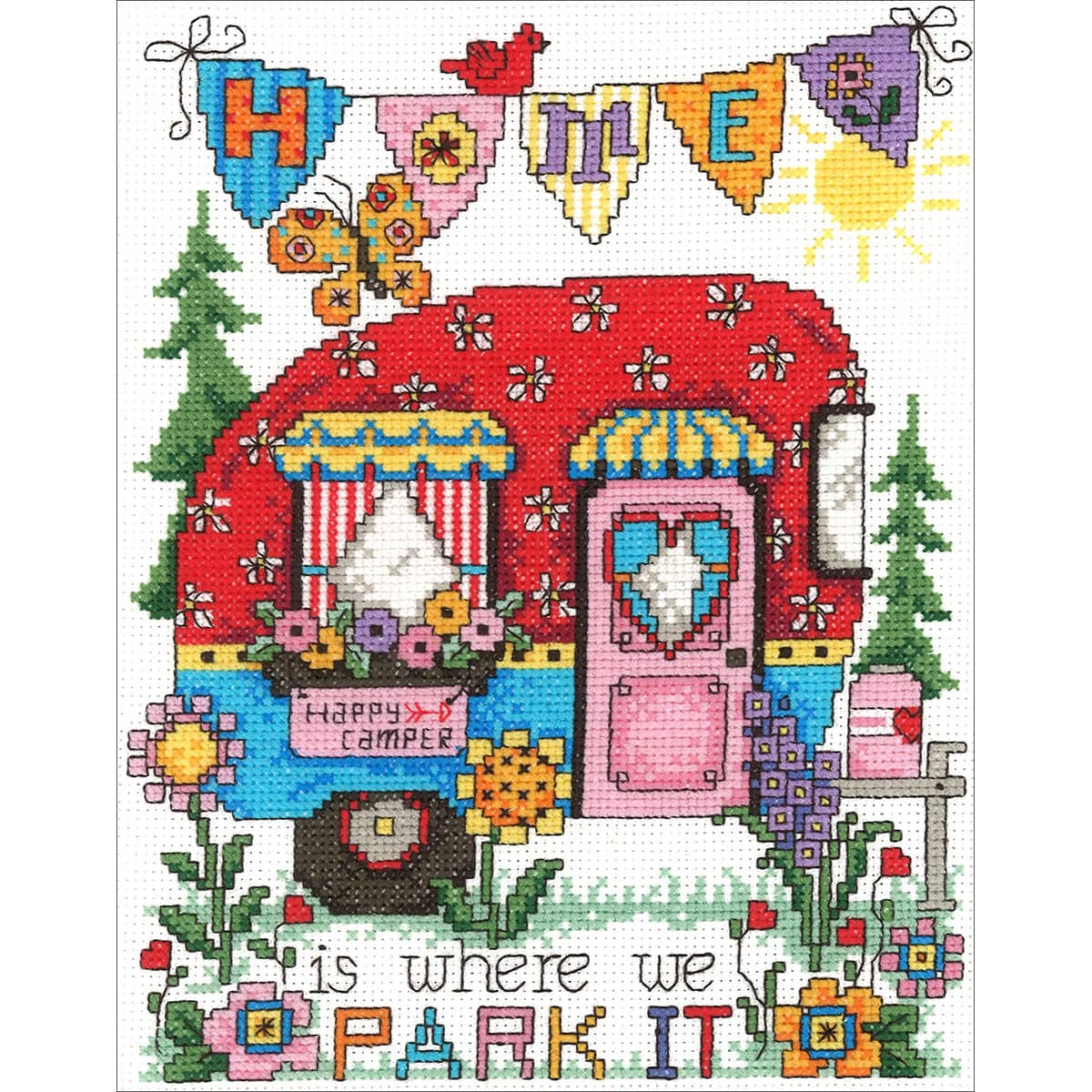 Imaginating Happy Camper Counted Cross Stitch Kit