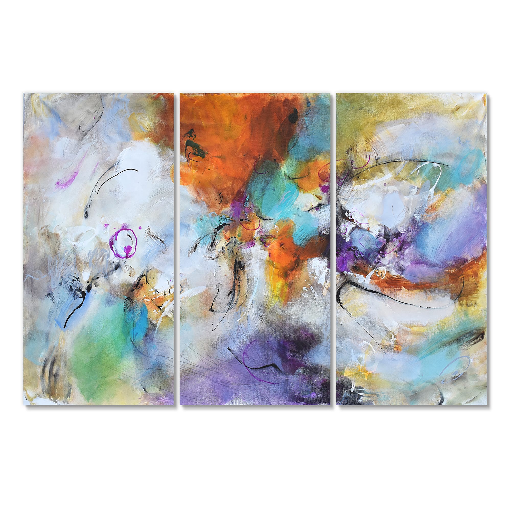 Designart - Burning Energies - Modern Canvas Artwork