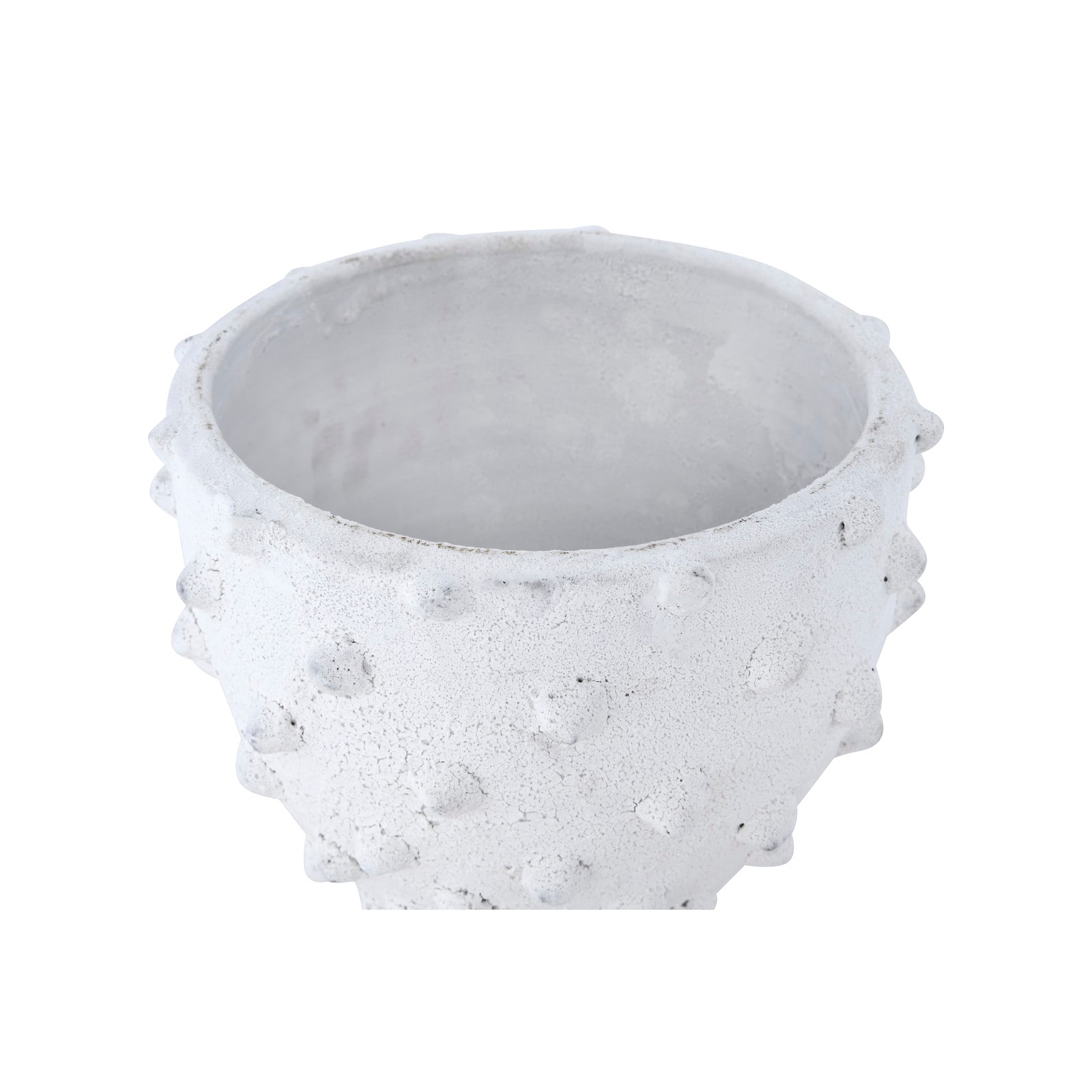 Hello Honey® 10" Textured Polka Dot Terra Cotta Planter