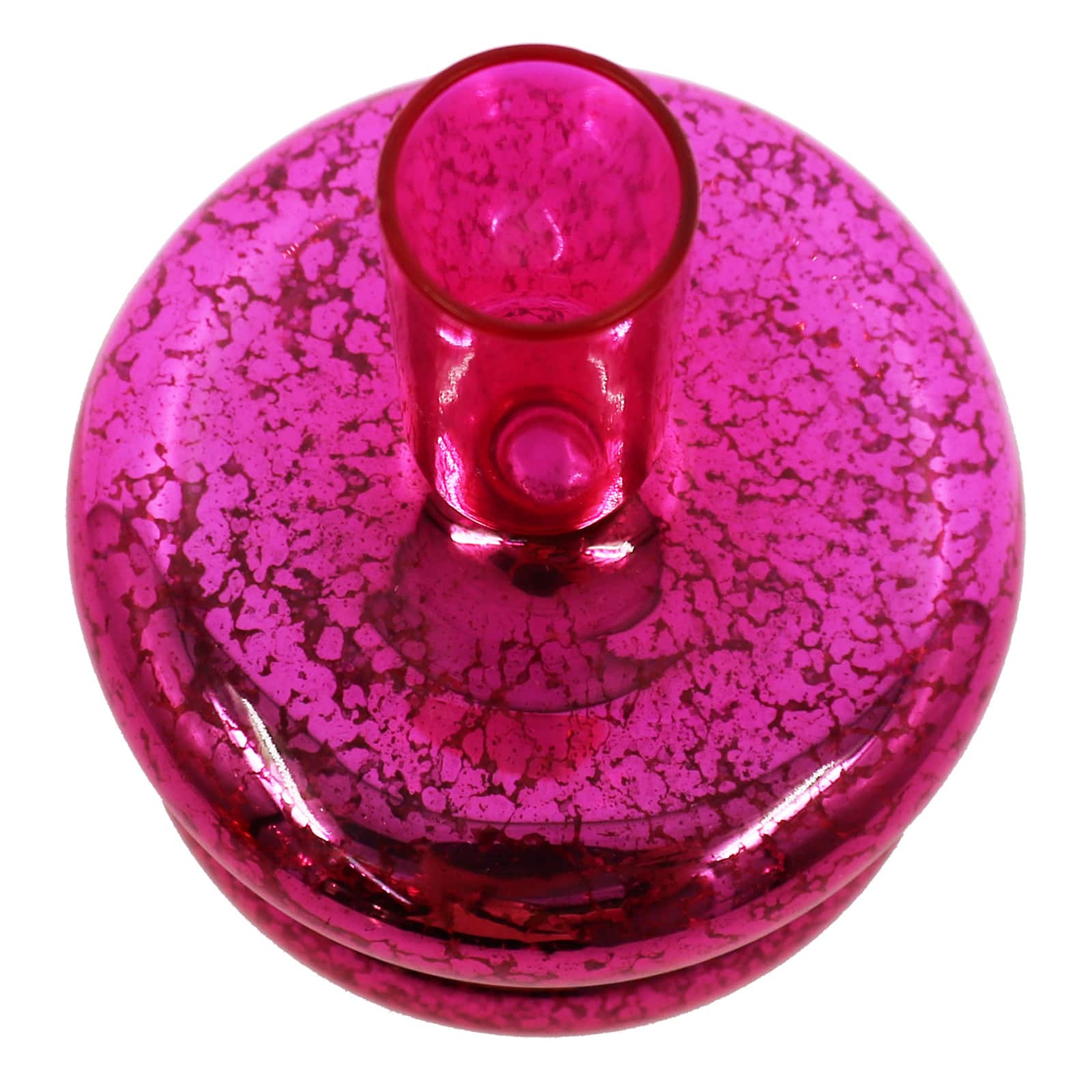 6&#x22; Dark Pink Mercury Glass Taper Candle Holder by Ashland&#xAE;