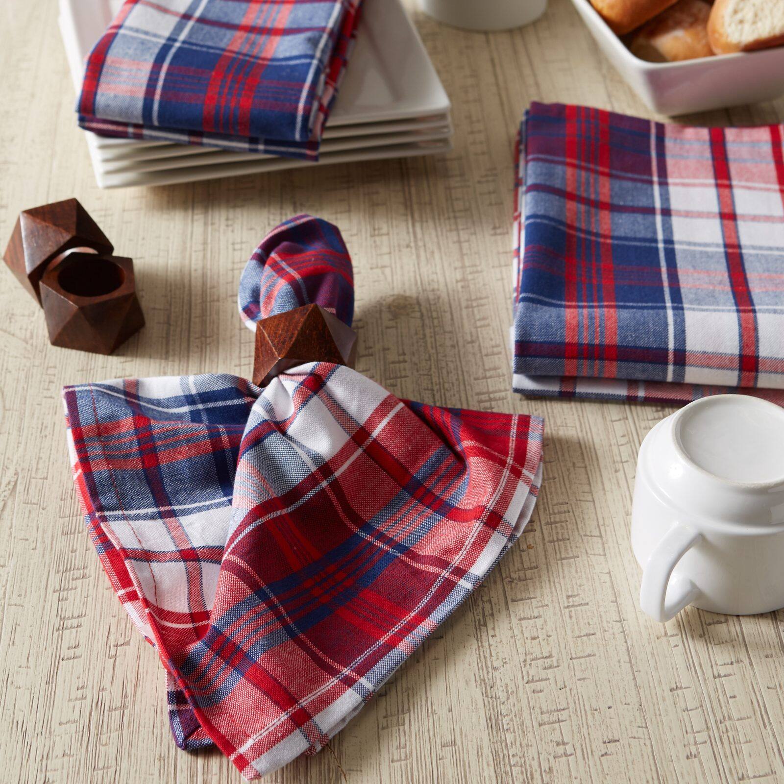 DII® Americana Plaid Cloth Dinner Napkins, 6ct.