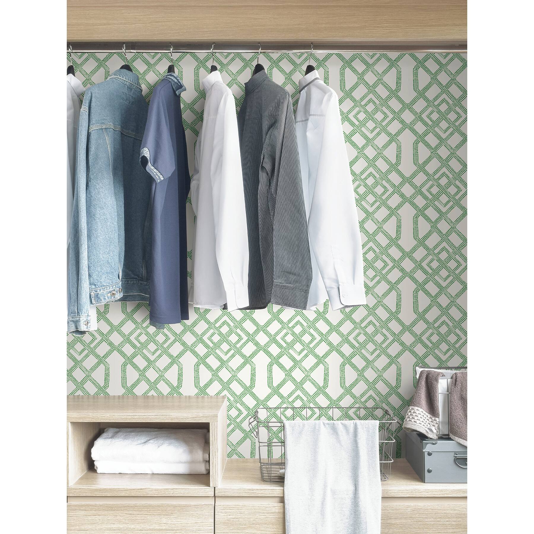 NuWallpaper Green Tanner Peel & Stick Wallpaper