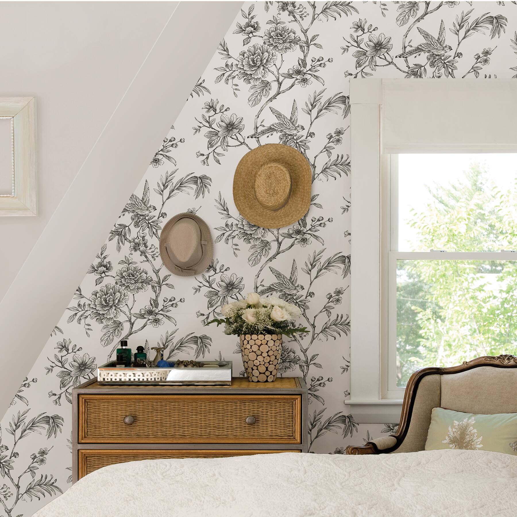 NuWallpaper Charcoal Longwood Peel & Stick Wallpaper
