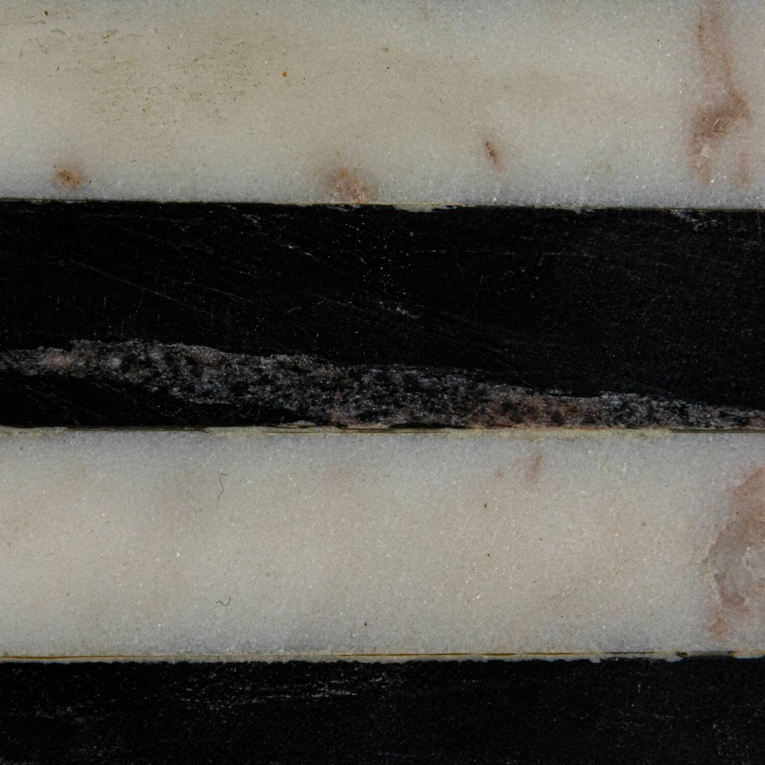 Hello Honey&#xAE; 21&#x22; Black &#x26; White Marble Cheese &#x26; Serving Board with Stripes