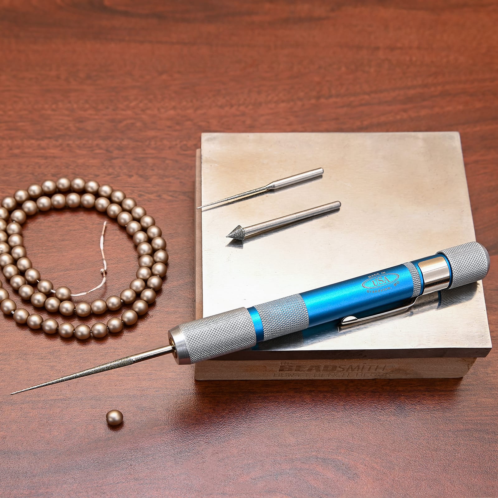 The Beadsmith® Deluxe Diamond Coated Bead Reamer Set