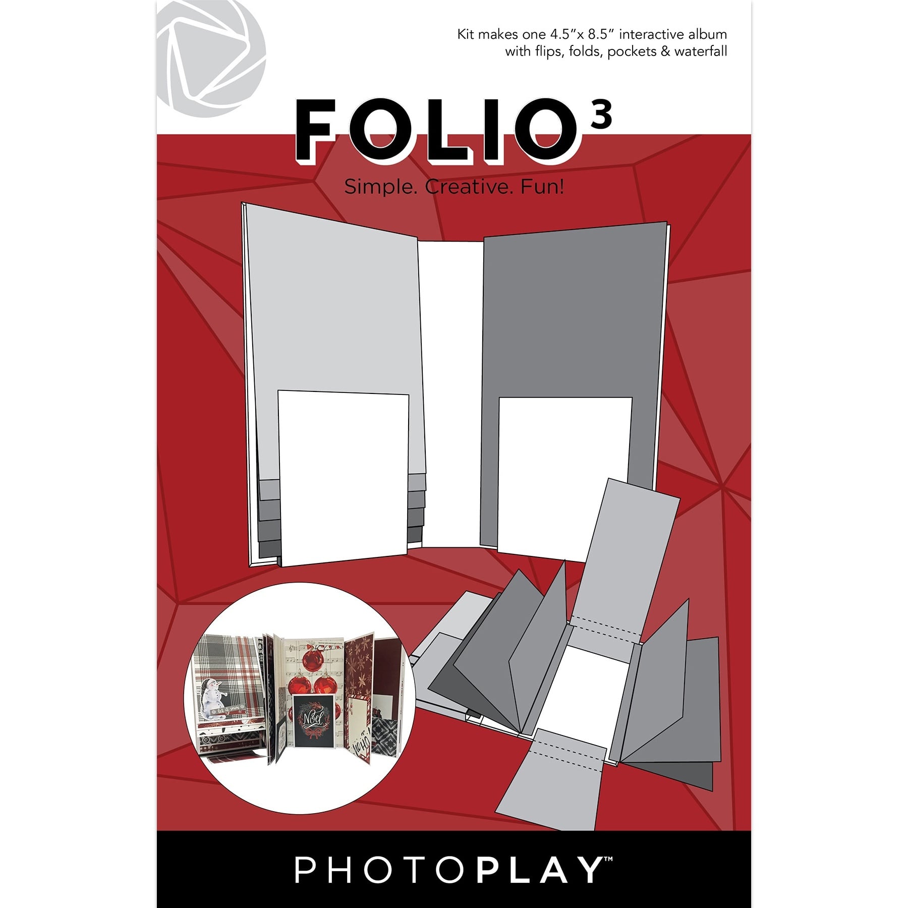 Photoplay&#x2122; White 4.5&#x22; x 8.5&#x22; Folio