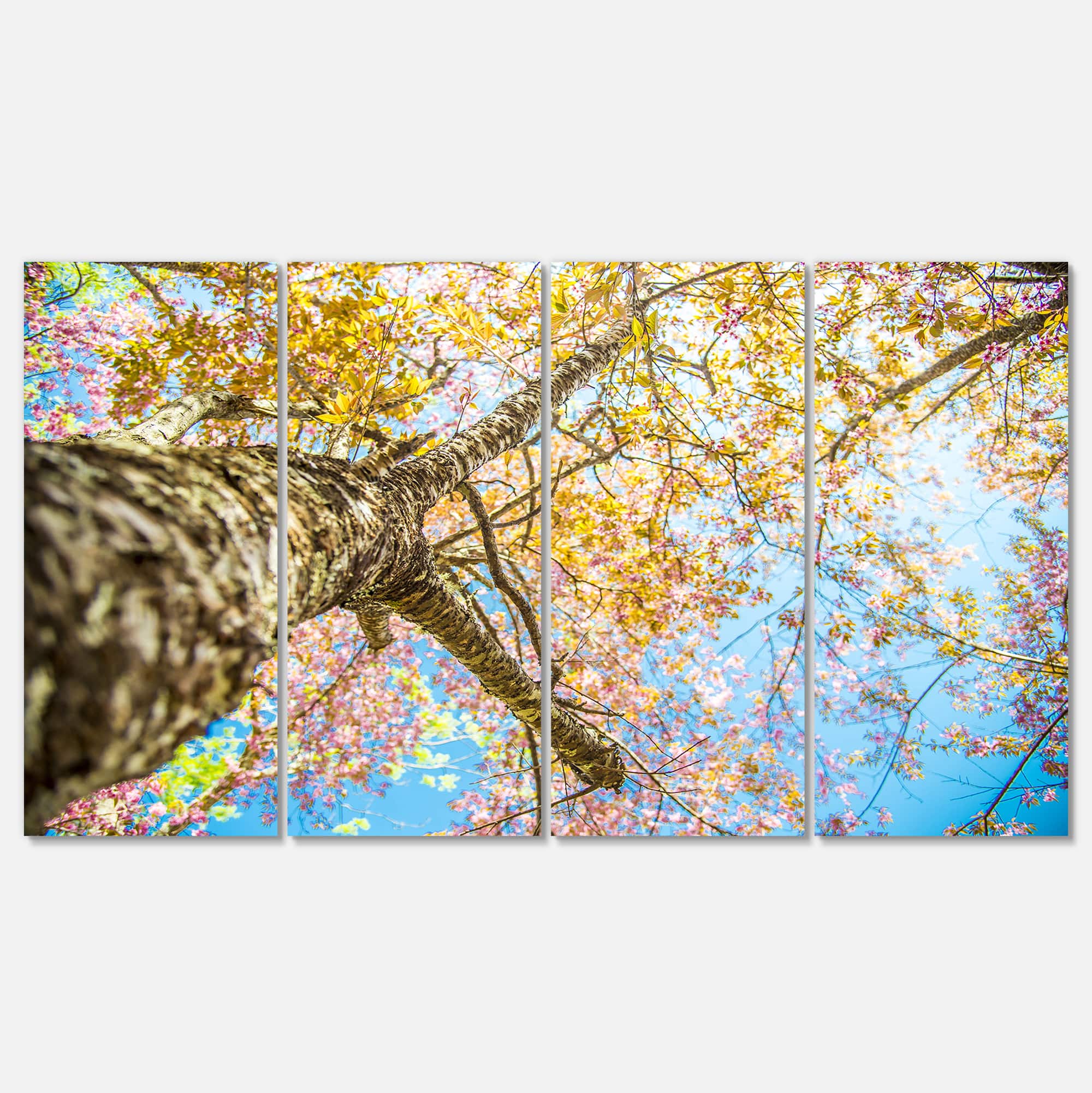 Designart - Under Branch of Yellow Cherry Tree - Trees Canvas Art Print