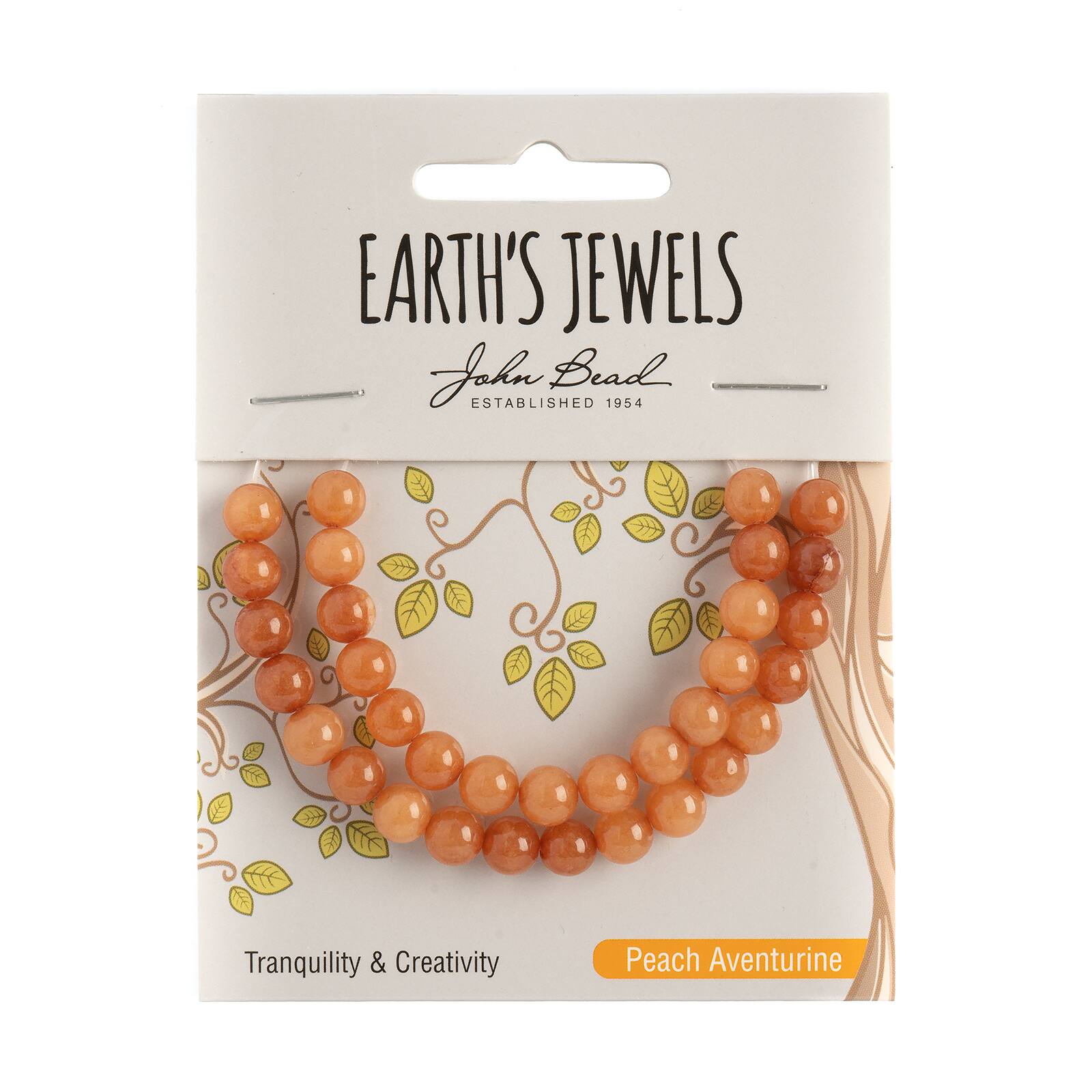 John Bead Earth's Jewels Natural Stone Round Beads, 6mm
