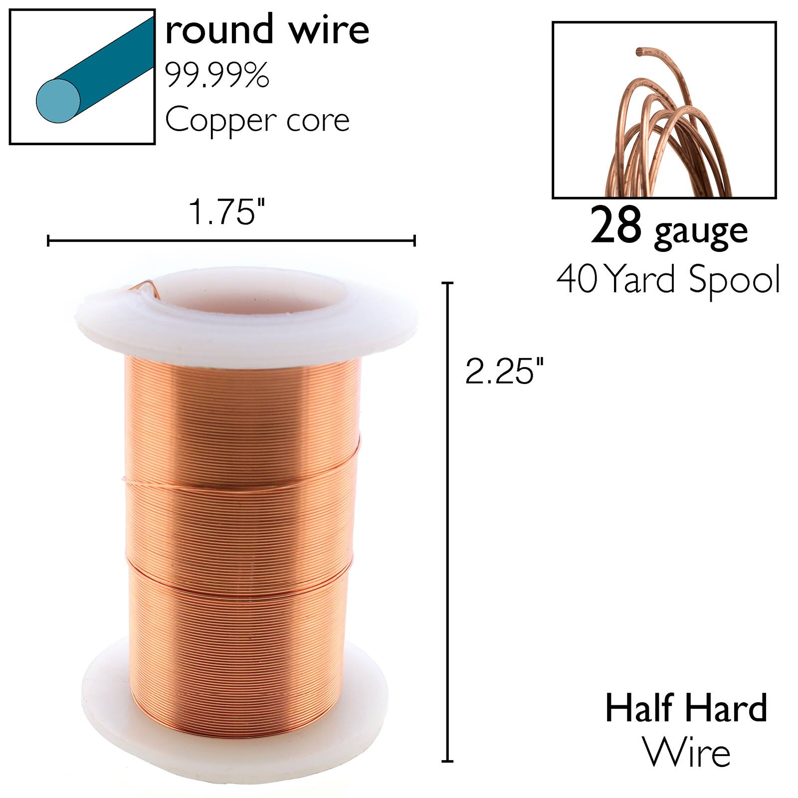 The Beadsmith&#xAE; Wire&#x2122; Elements 28 Gauge Tarnish-Resistant Wire