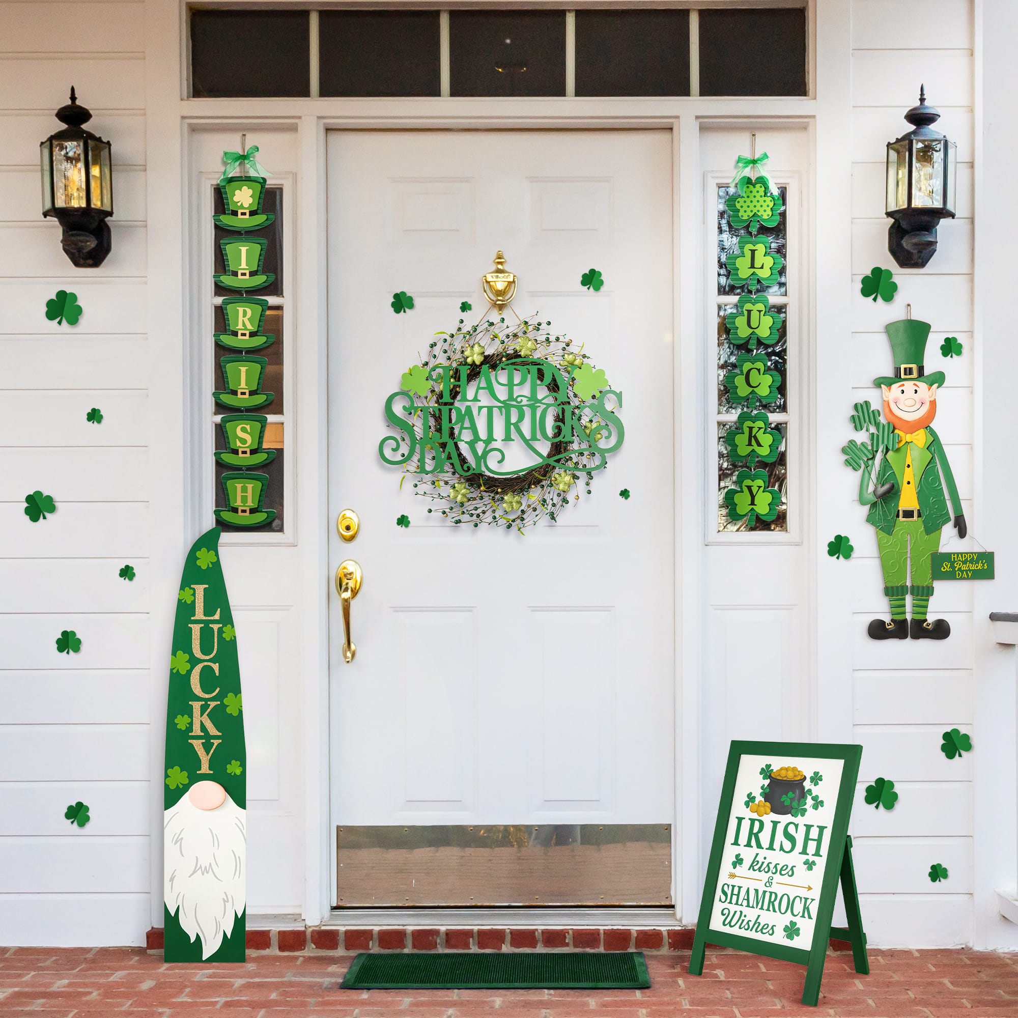 Glitzhome&#xAE; 24&#x22; Metal &#x22;HAPPY St. Patrick&#x27;s Day&#x22; Wall Decor