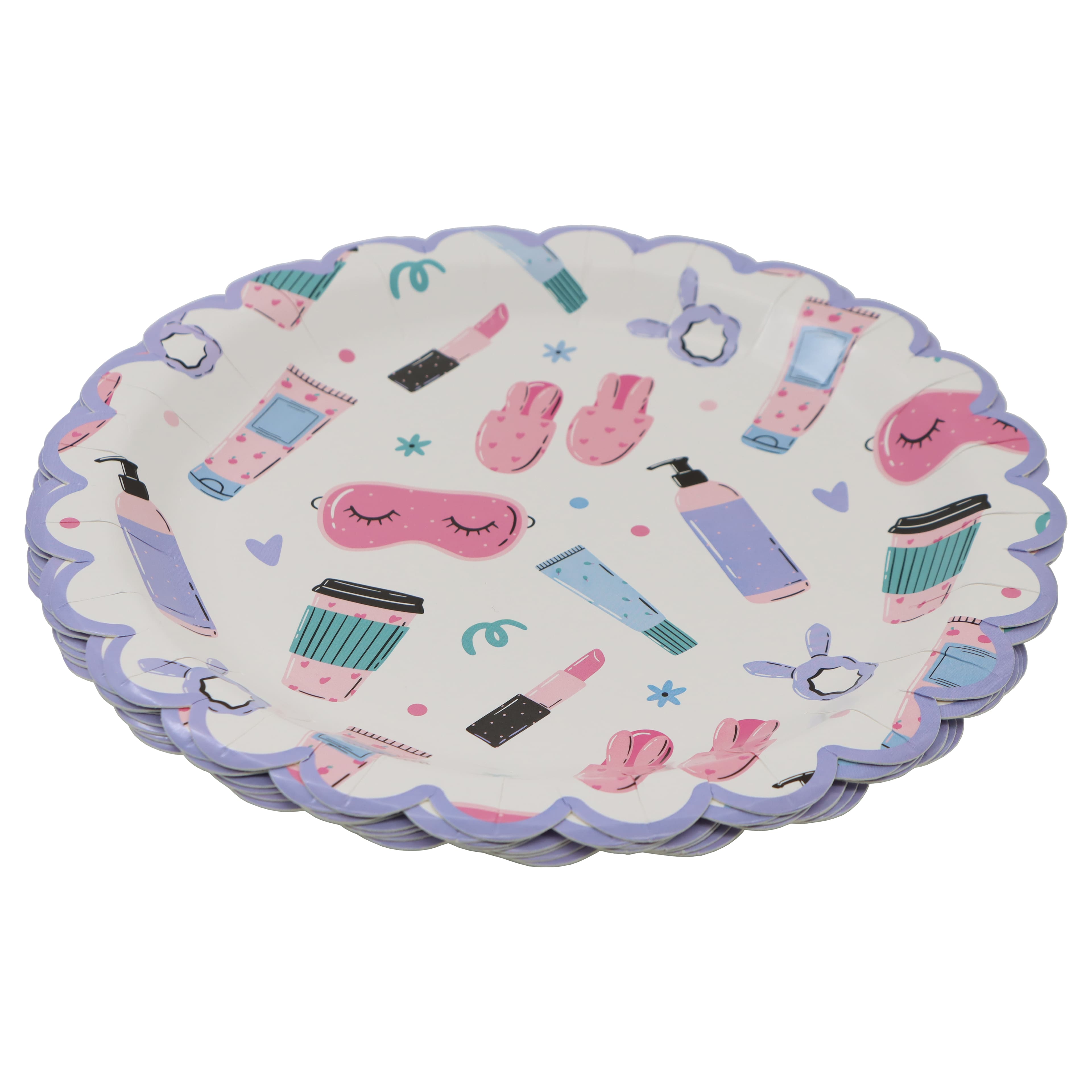 9&#x22; Scalloped Spa Day Dinner Plates, 8ct. by Celebrate It&#x2122;
