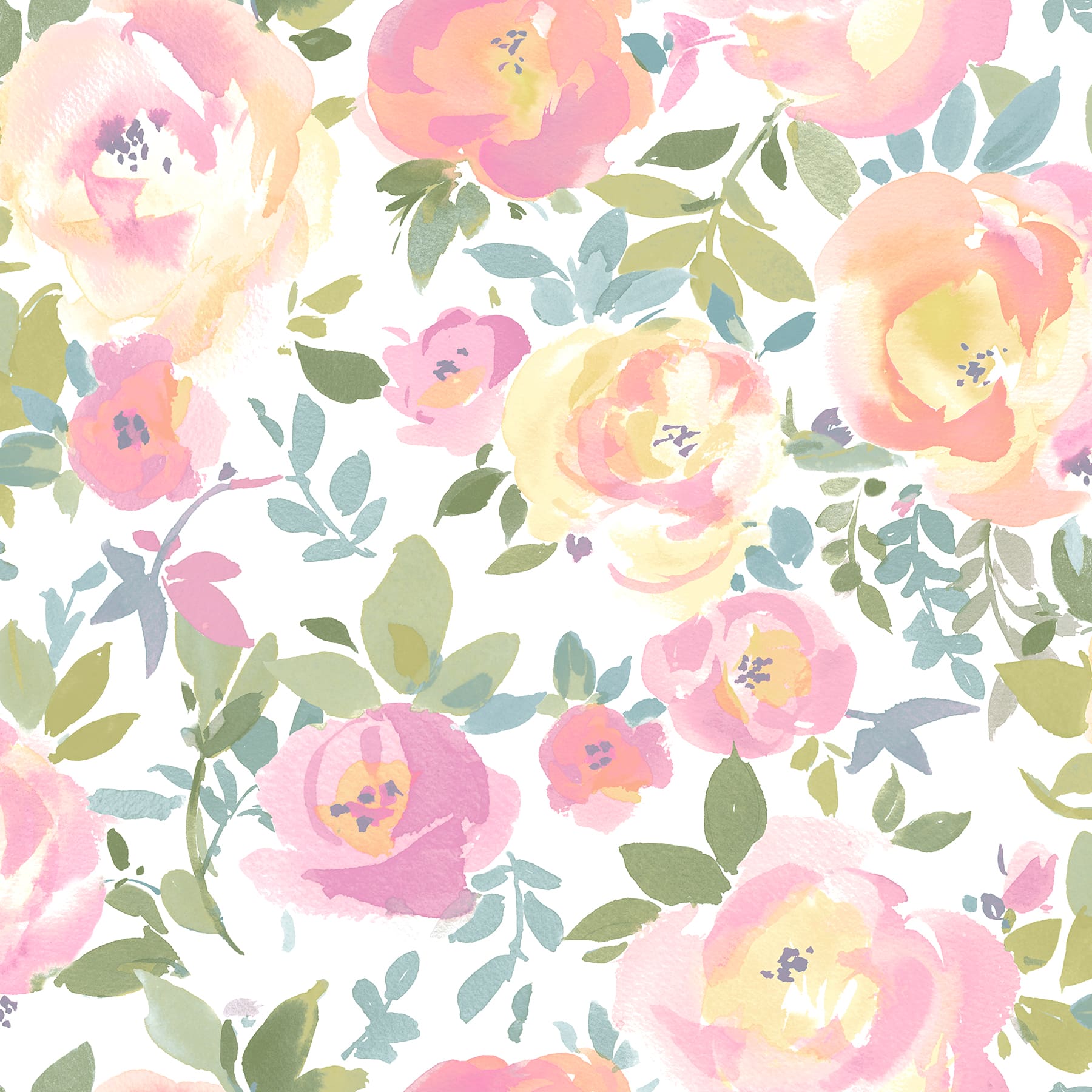 NuWallpaper Pink Gracelyn Flower Peel &#x26; Stick Wallpaper