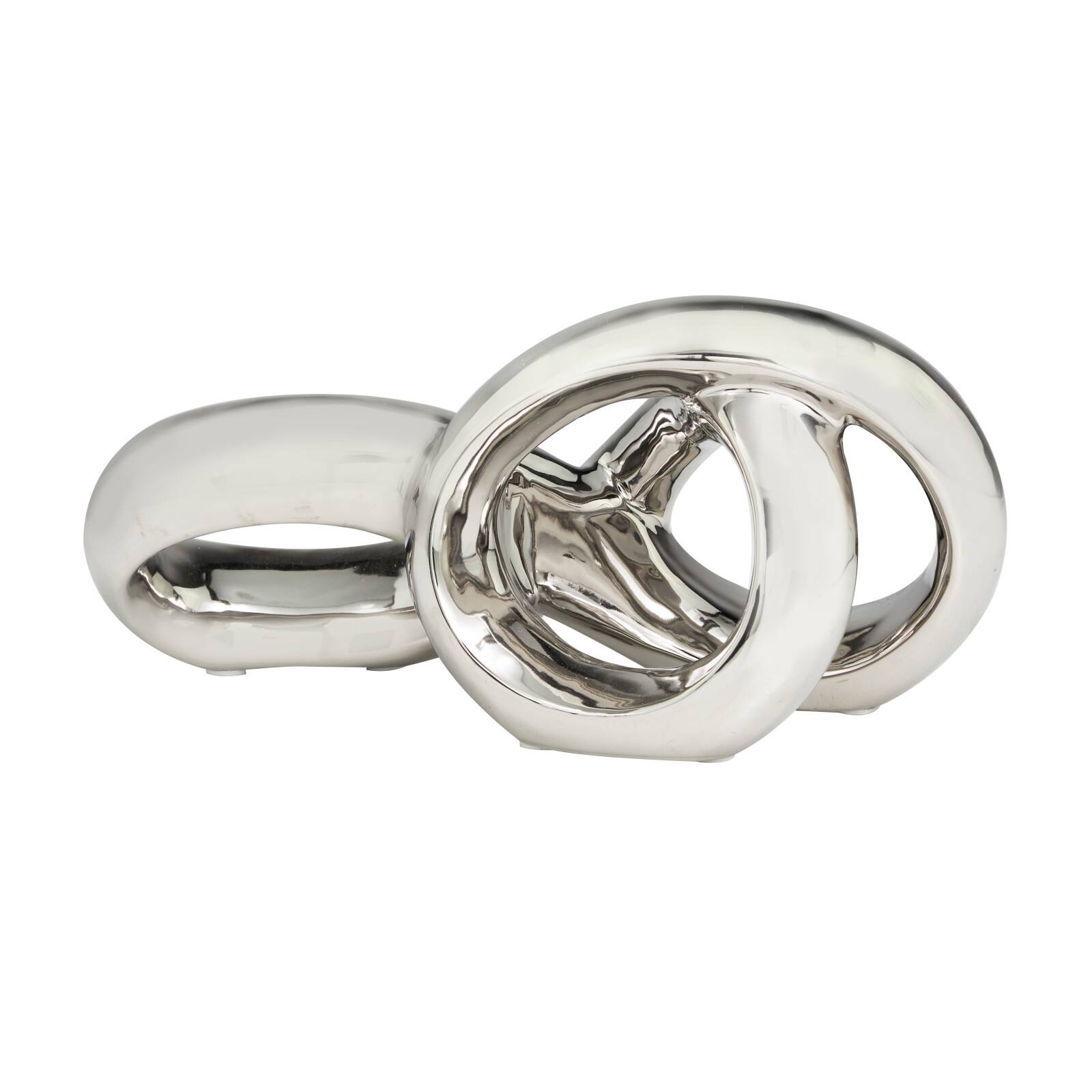 11" Ceramic Infinity Loop Abstract Sculpture